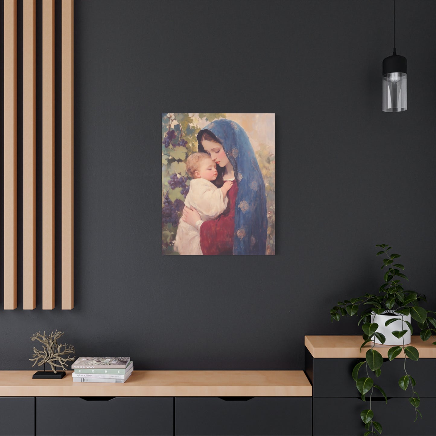 Our Lady of the Grapes / Out Lady of the Harvest - Gallery Wrapped Canvas - Print - Religious Art for your Home - Catholic Art