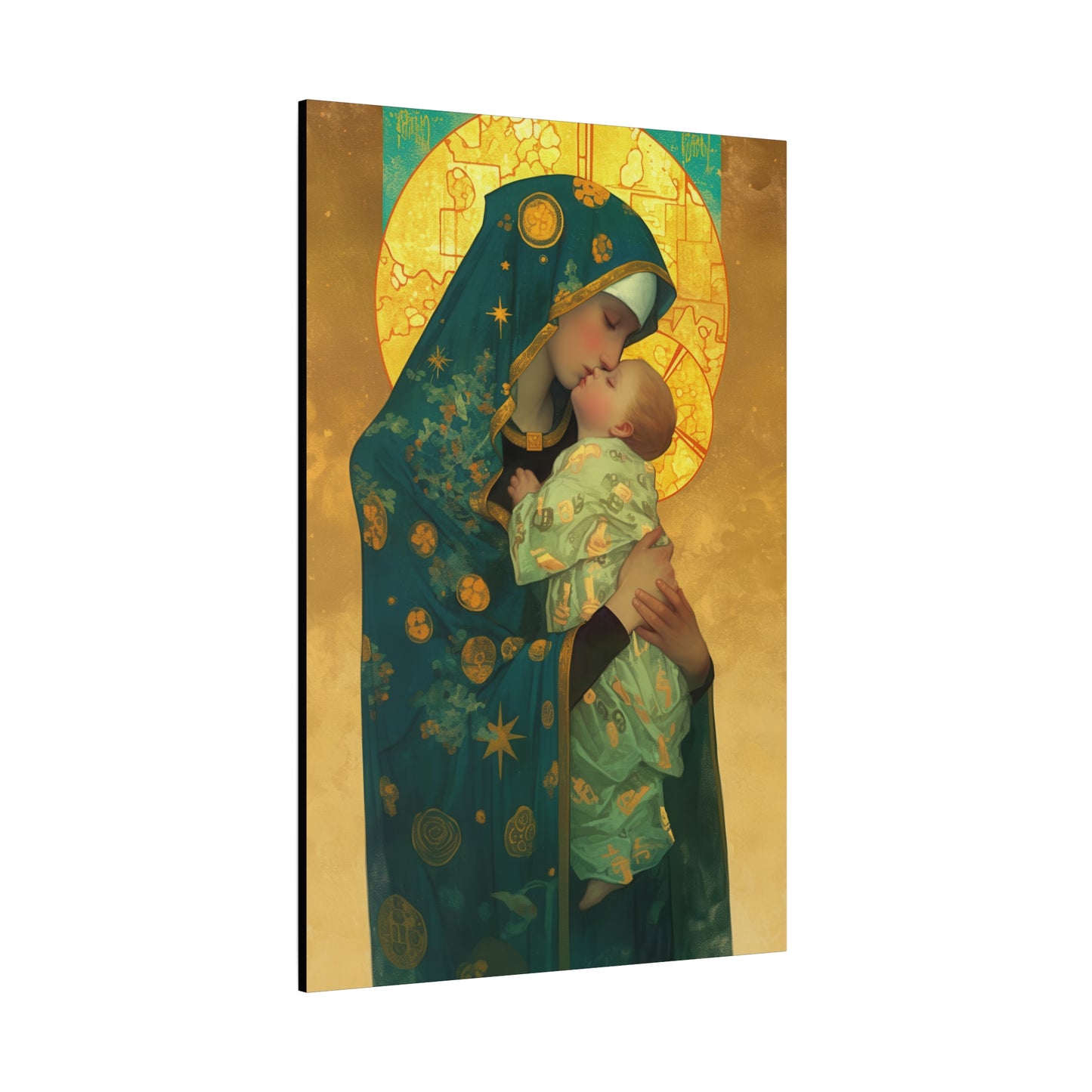 Peaceful Refuge - Mary and the Christ Child - Museum Wrapped Canvas - Print - Religious Art for your Home - Catholic Saint Art