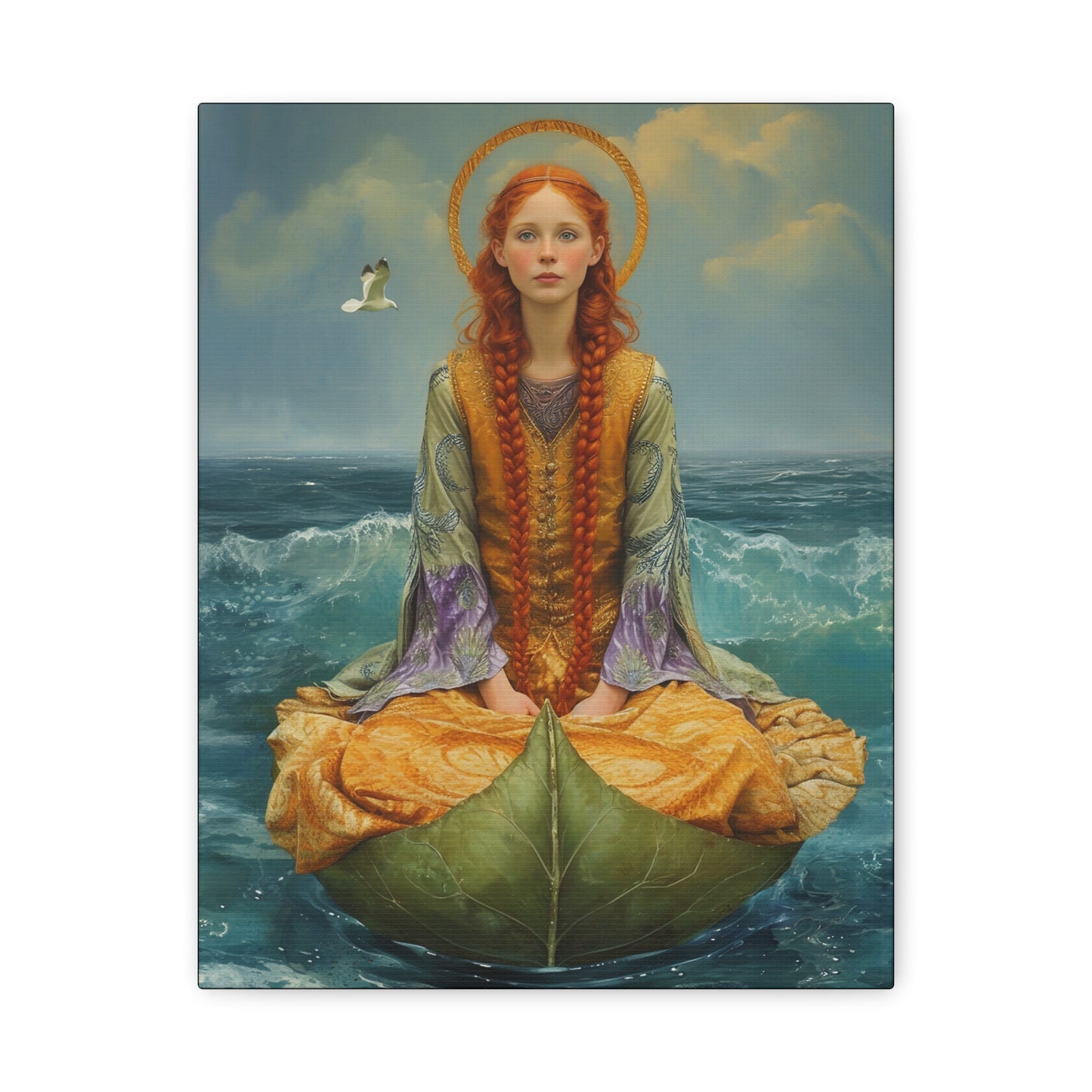 Saint Ia of Cornwall - Museum Wrapped Canvas - Sanctified Souls Print - Religious Art for your Home