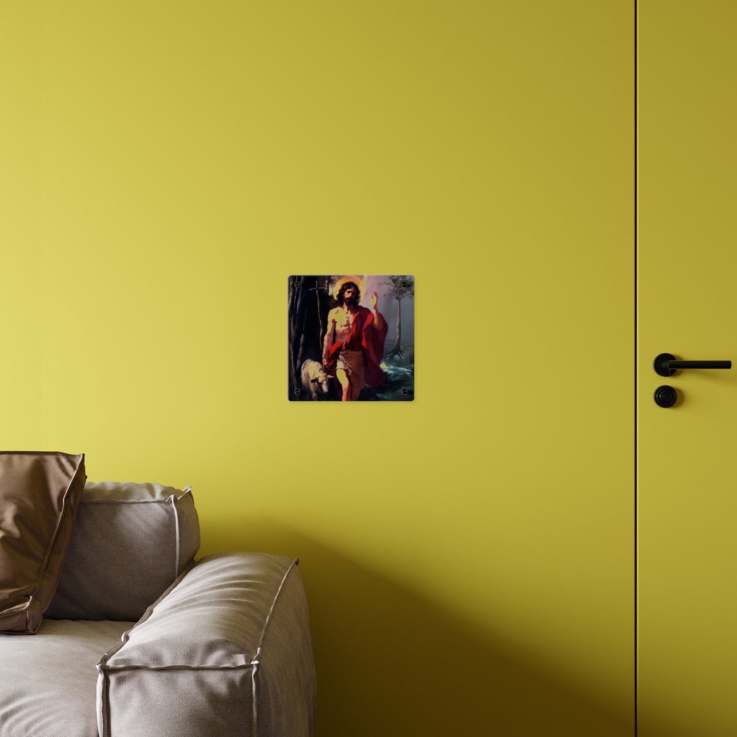 Saint John the Baptist  Wall Art Panel - Ready to Hang Acrylic Print - Catholic Saint Art - Patron Saint Print - No Frame needed