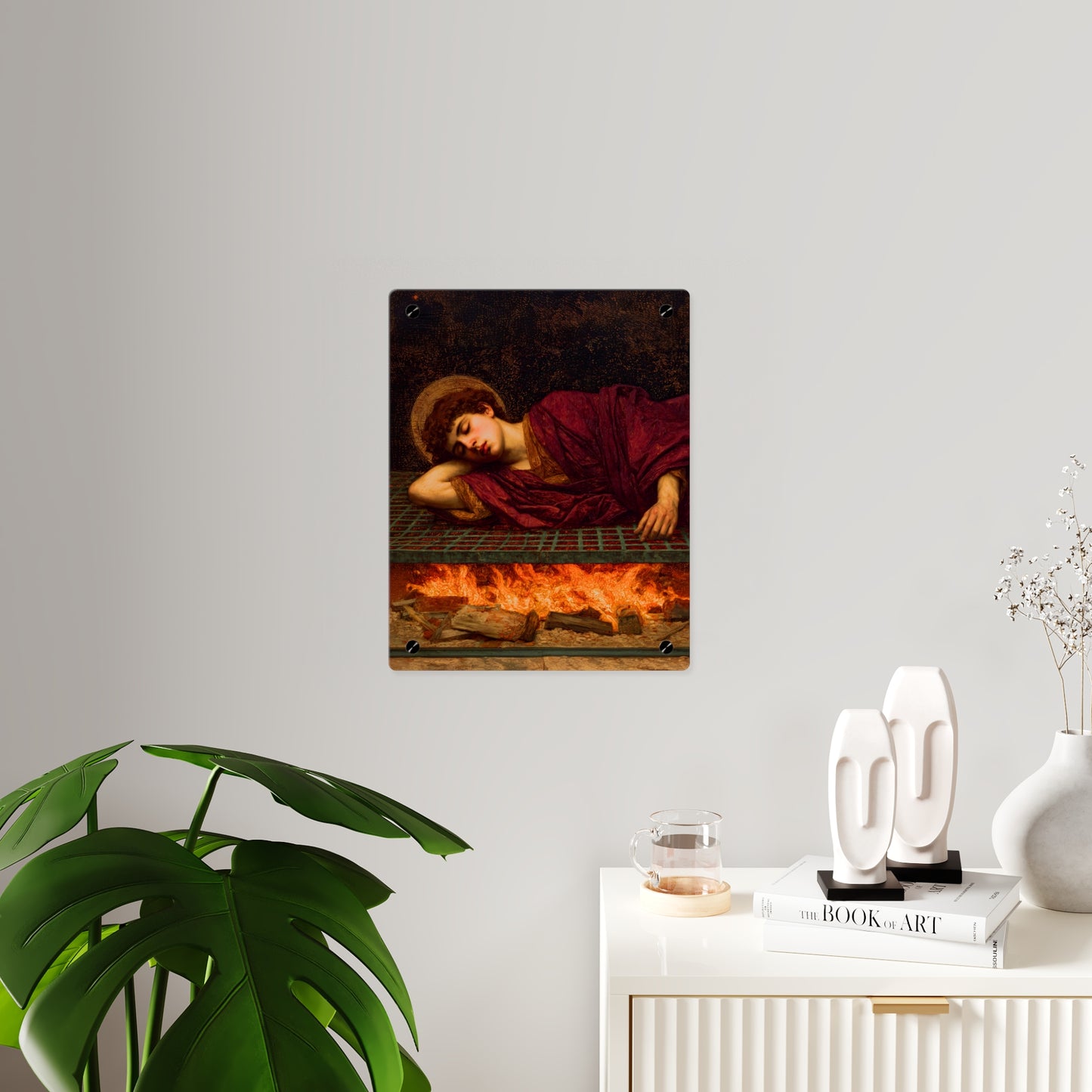 Saint Lawrence Wall Art Panel - Ready to Hang Acrylic Print - Catholic Saint Art - Patron Saint Print - No Frame needed