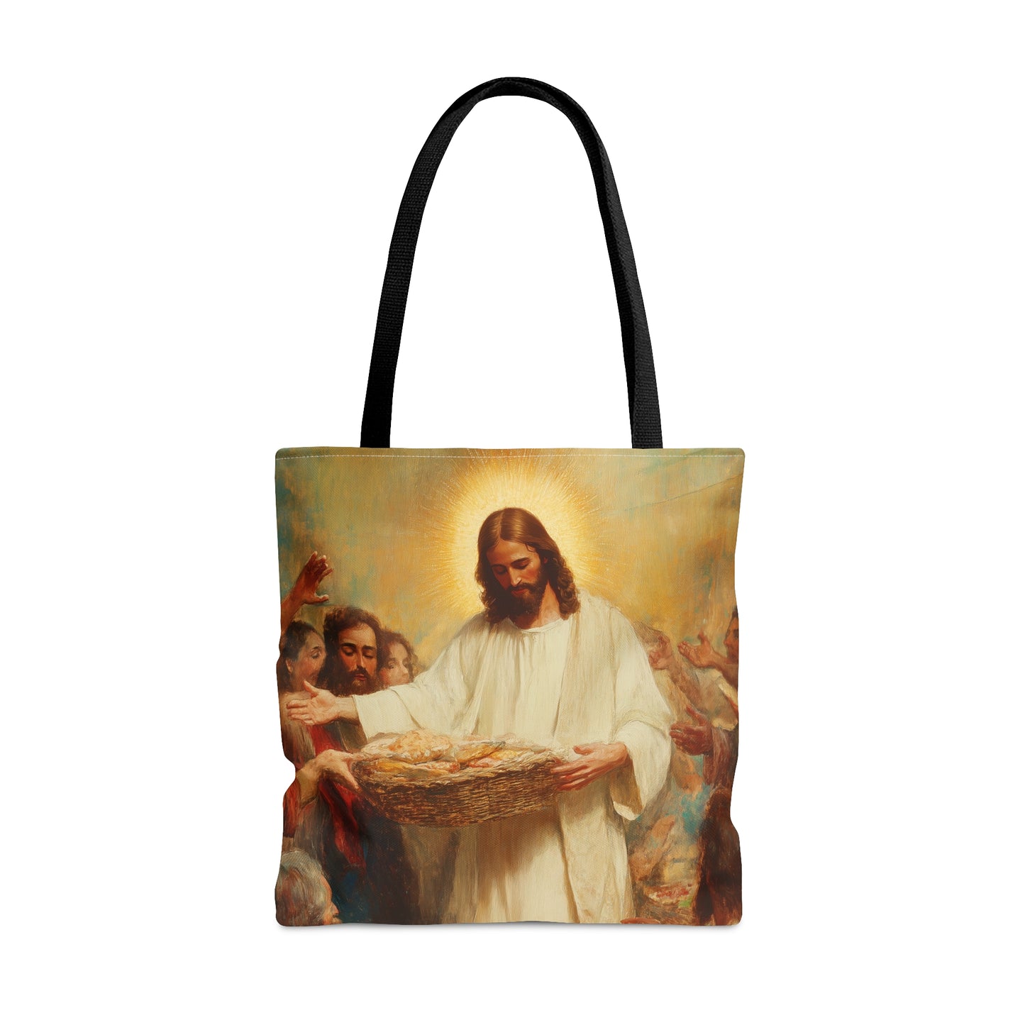 The Quiet Multiplication of Love : Loaves and Fishes - Tote Bag - Large Medium Small Faith Art Bag - Catholic Faith Purse