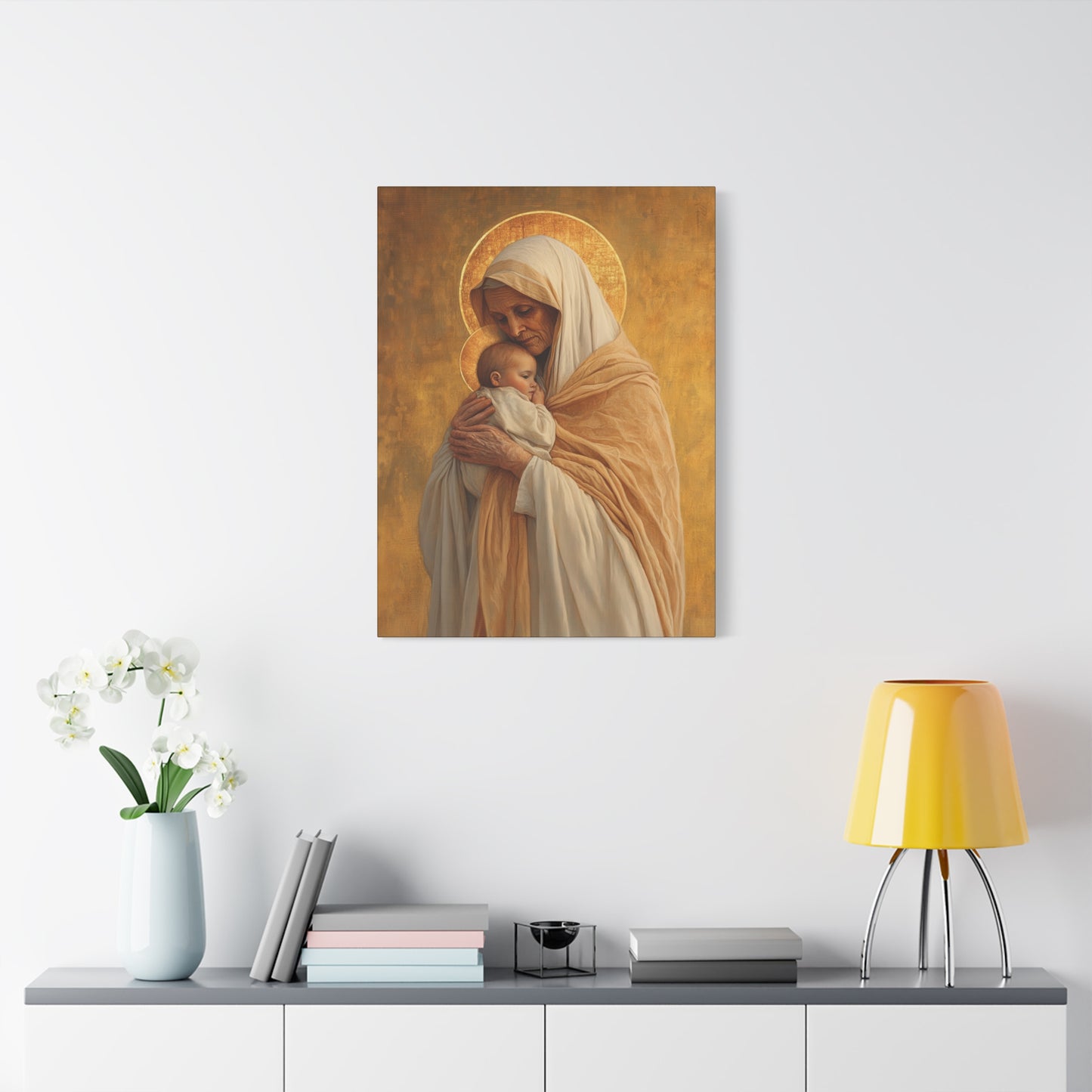 Saint Anna the Prophetess - Museum Wrapped Canvas - Print - Religious Art for your Home - Christian print - Prayer Room Art - Catholic