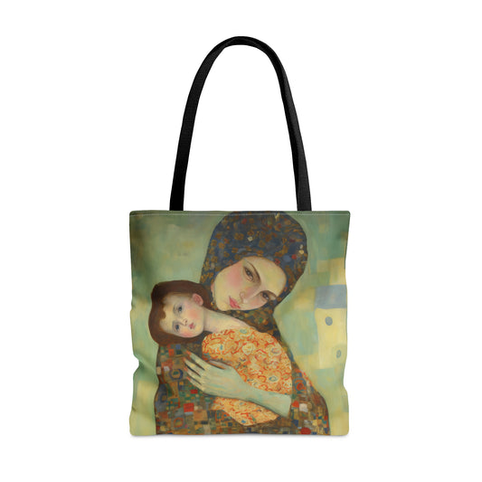 Cherished Blessing - Mary with Her Son Tote Bag - Large Medium Small Faith Art Bag - Re usable Tote Purse - Double Sided - Catholic Art Bag