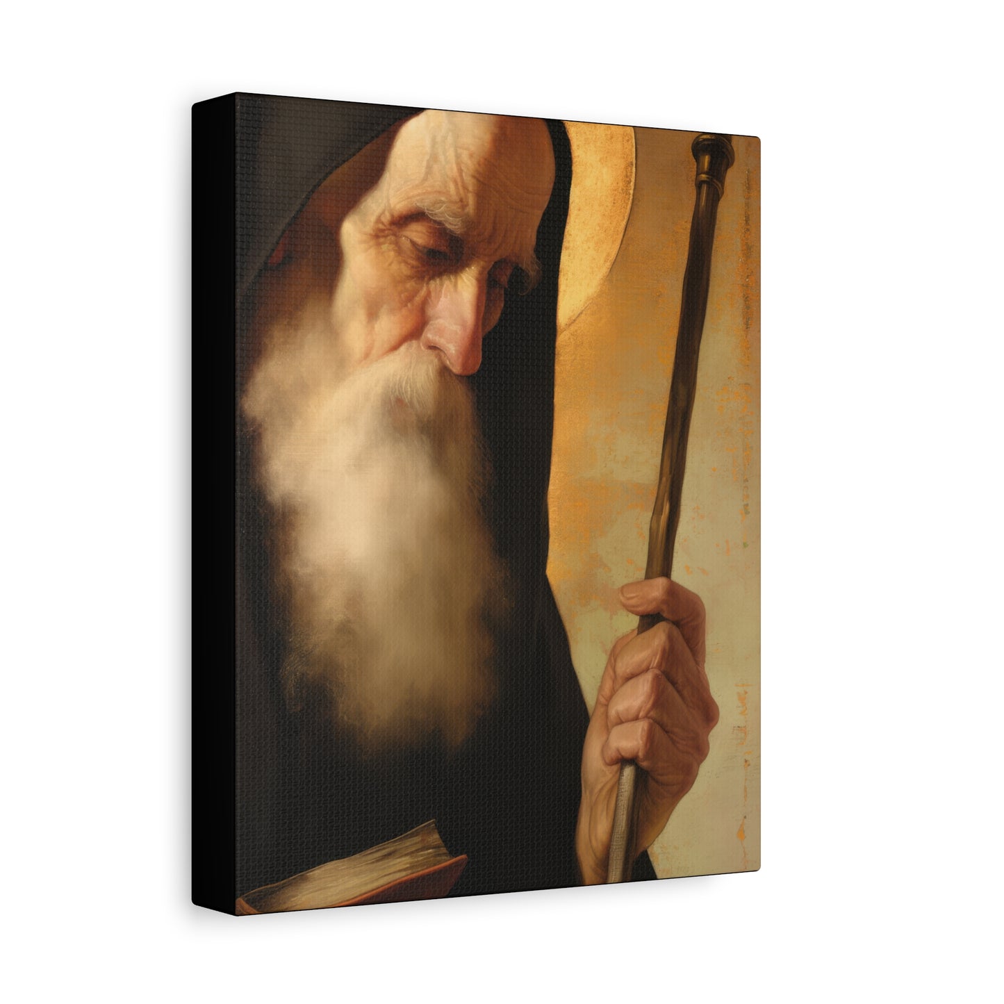 Saint Benedict - Museum Wrapped Canvas - Sanctified Souls Print - Religious Art for your Home