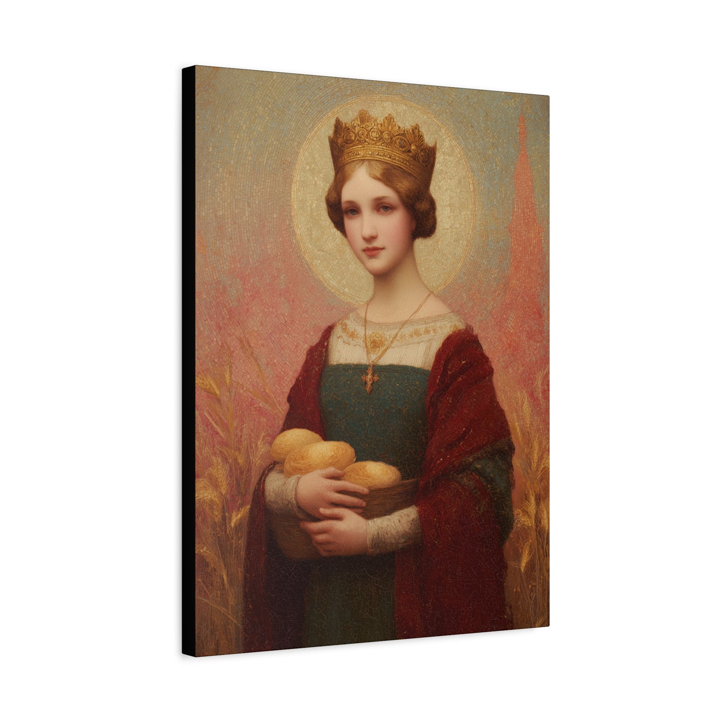 Saint Elizabeth of Hungary - Gallery Wrapped Canvas - Print - Religious Art for your Home - Catholic Patron Saint Art - Princess