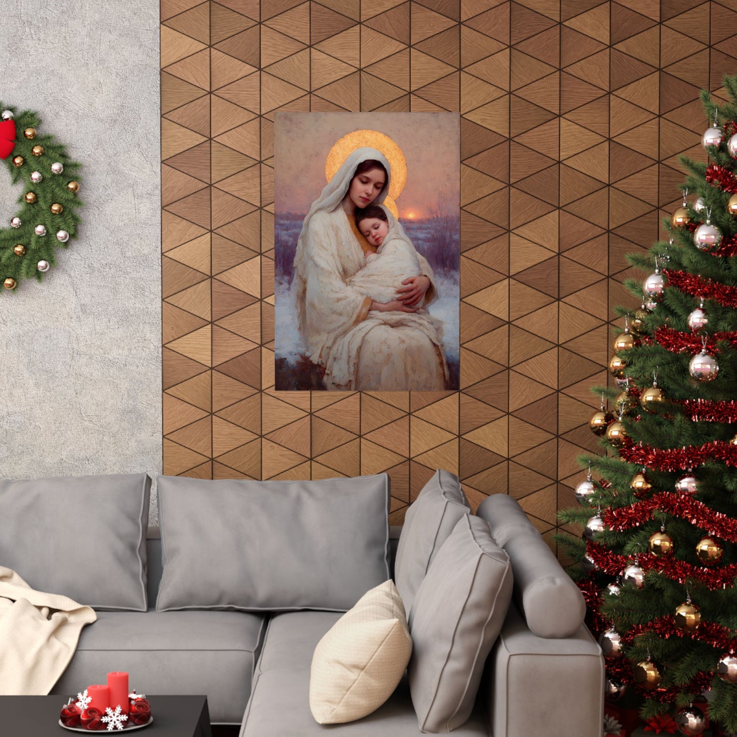 The Love That Stays - Mother Mary and the Christ Child - Sanctified Souls Print - Multiple Sizes - Premium Matte Vertical Posters