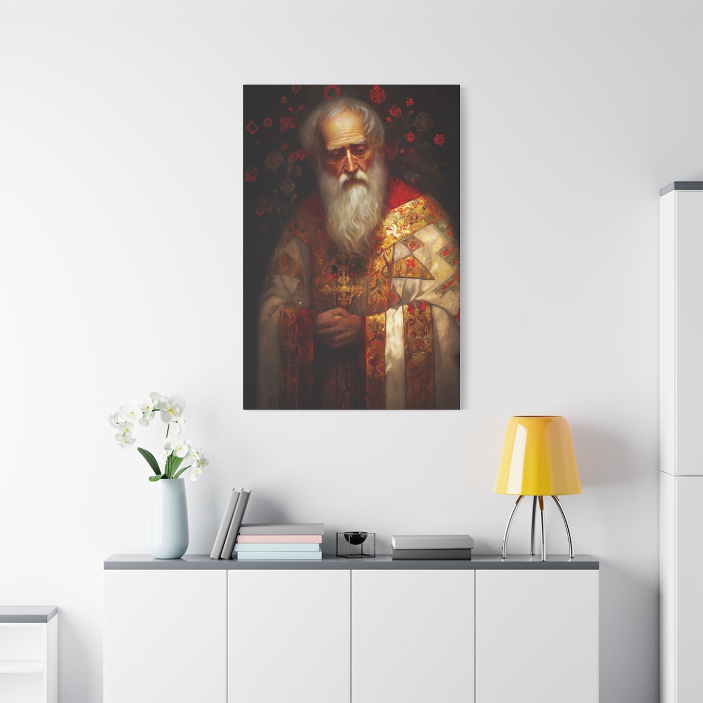 Saint Nicholas - Museum Wrapped Canvas - Sanctified Souls Print - Religious Art for your Home - Father Christmas - Catholic Christmas