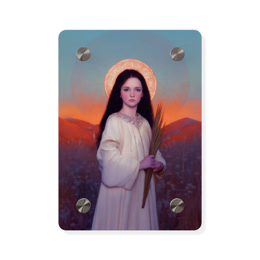 Saint Hope  Wall Art Panel - Ready to Hang Acrylic Print - Catholic Saint Art - Patron Saint Print - Martyr of the Church Art