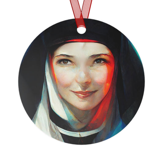 Saint Maria Faustina Kowalska Ornament - Religious Holiday Christmas Ornament and Keepsake - Double sided Keepsake Religious Ornament