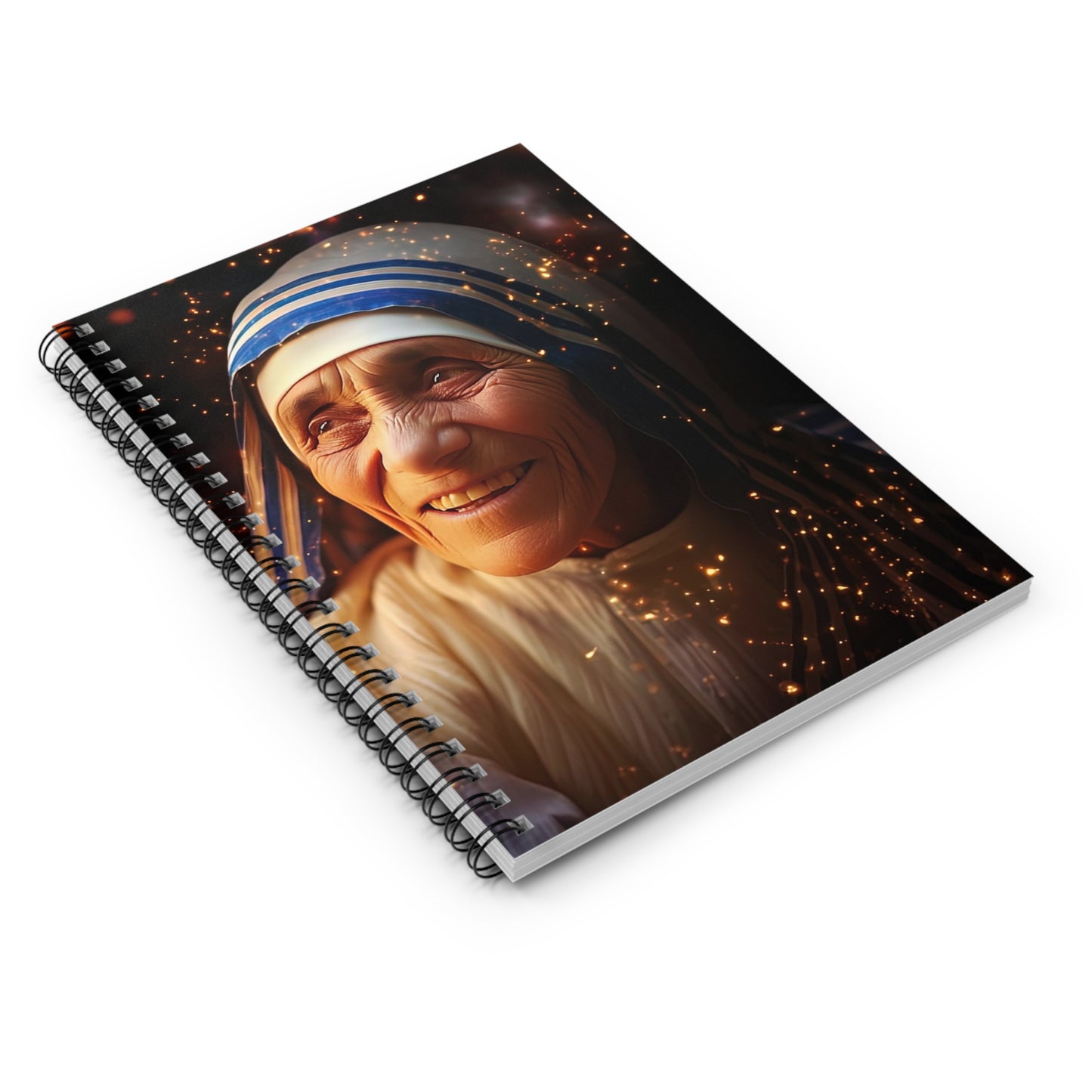 Saint Teresa of Calcutta Journal - Sanctified Souls Art - Religious Based Notebook - Spiral Notebook - Ruled Line - Mother Teresa