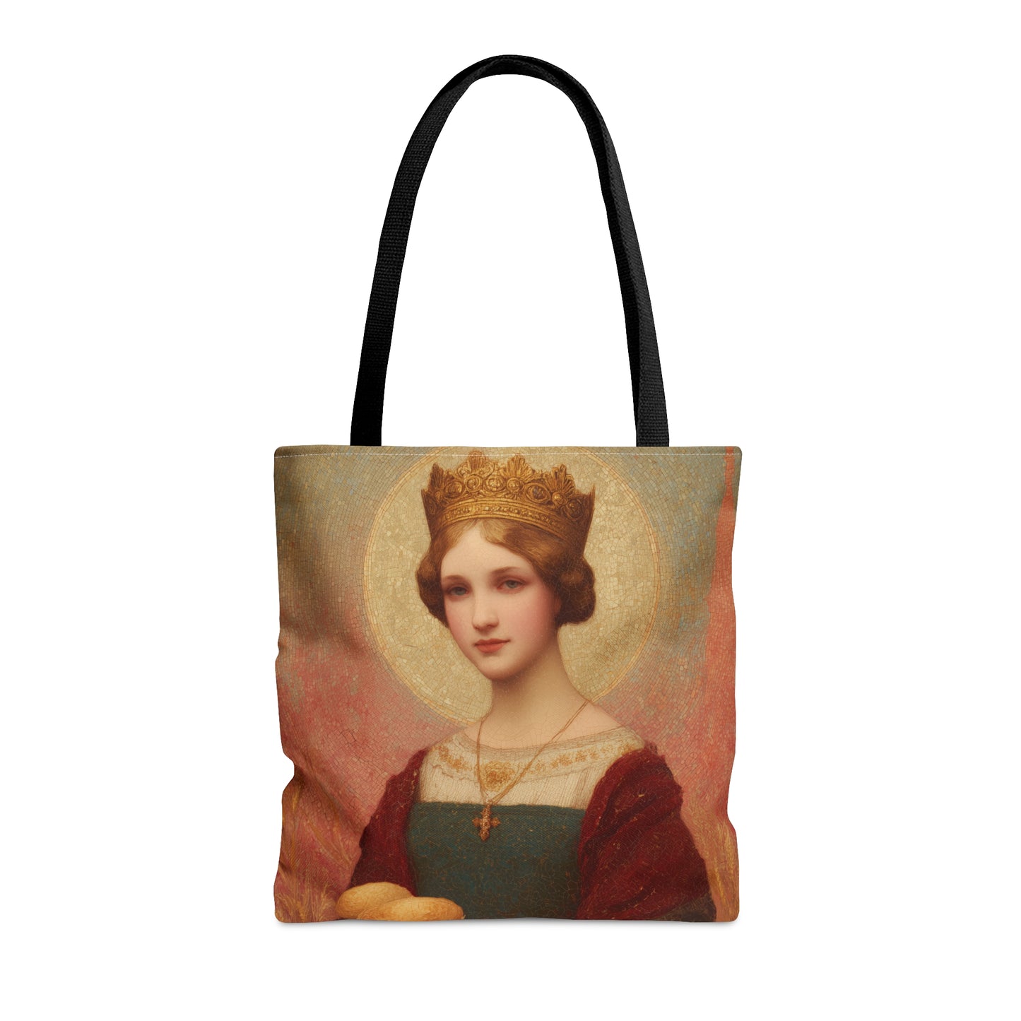 Saint Elizabeth of Hungary Tote Bag - Large Medium Small Faith Art Bag - Catholic Faith Purse - Double Sided