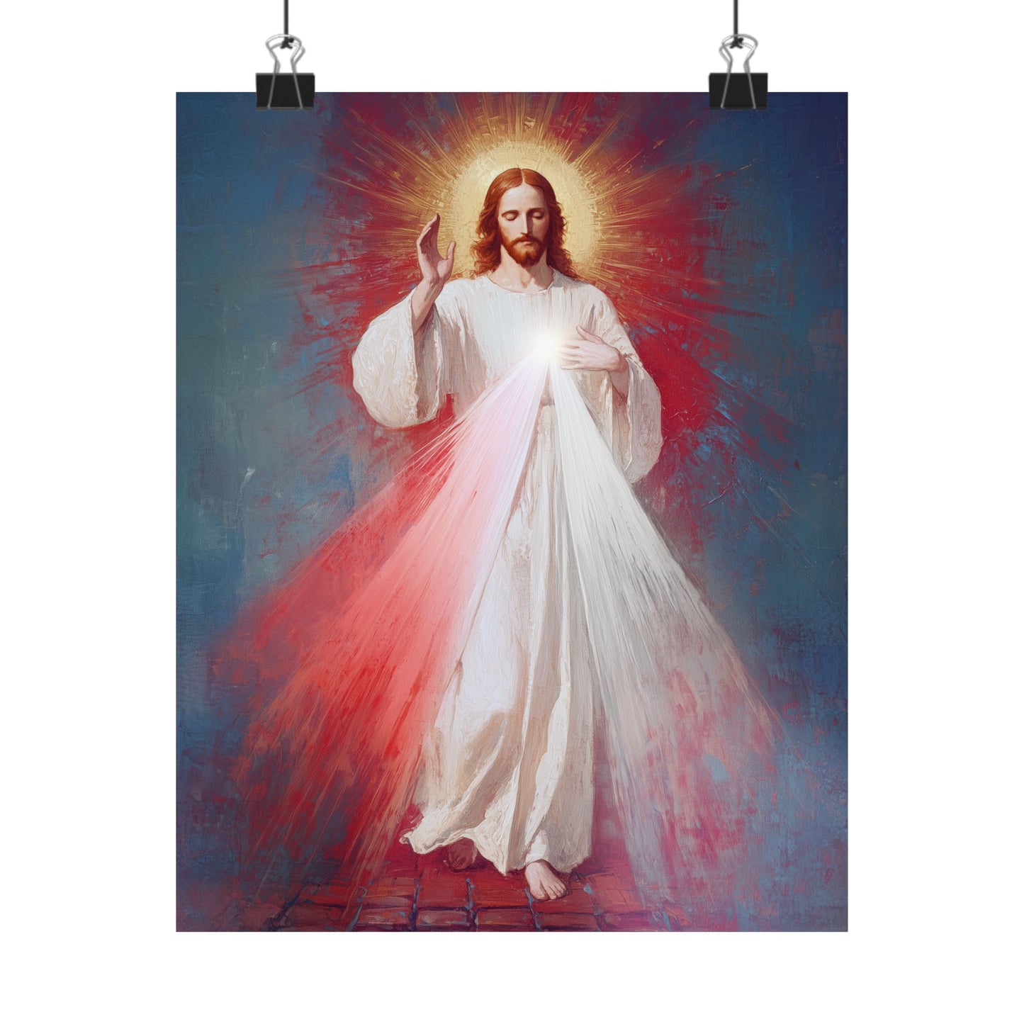 The Divine Mercy - Our Lord Jesus Christ  - Sanctified Souls Print - Multiple Sizes - Premium Matte Vertical Posters