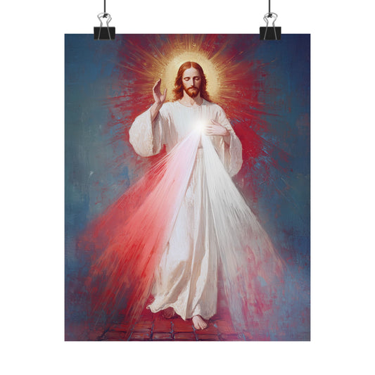 The Divine Mercy - Our Lord Jesus Christ  - Sanctified Souls Print - Multiple Sizes - Premium Matte Vertical Posters