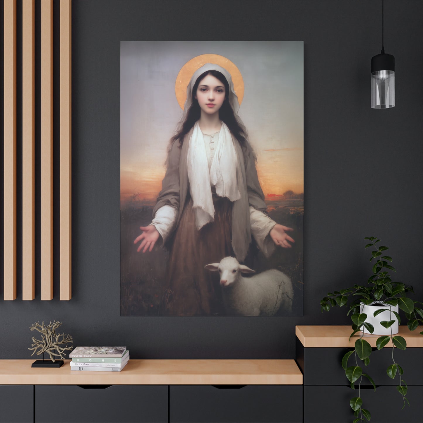 Saint Germaine Cousin - Gallery Wrapped Canvas - Print - Religious Art for your Home - Catholic Art