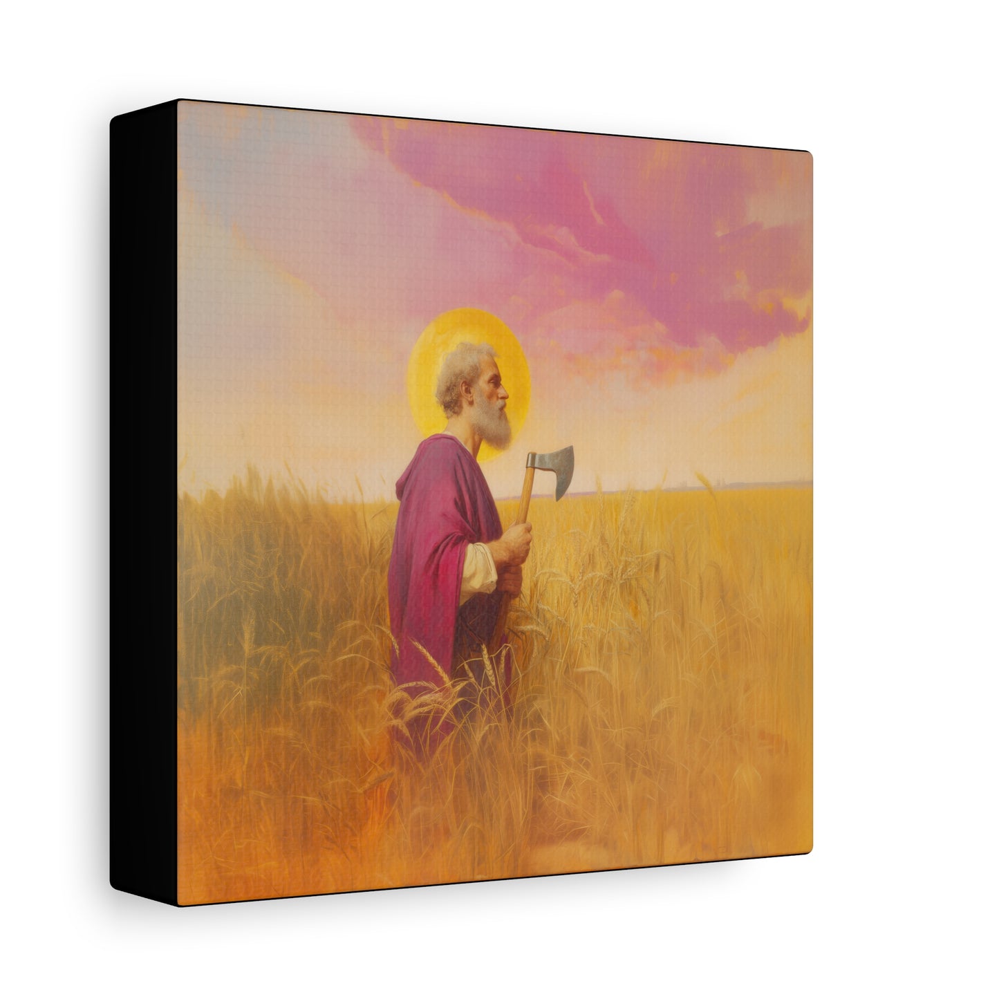 Saint Matthias -  Museum Wrapped Canvas - Sanctified Souls Print - Religious Art for your Home - Catholic Patron Saint Art