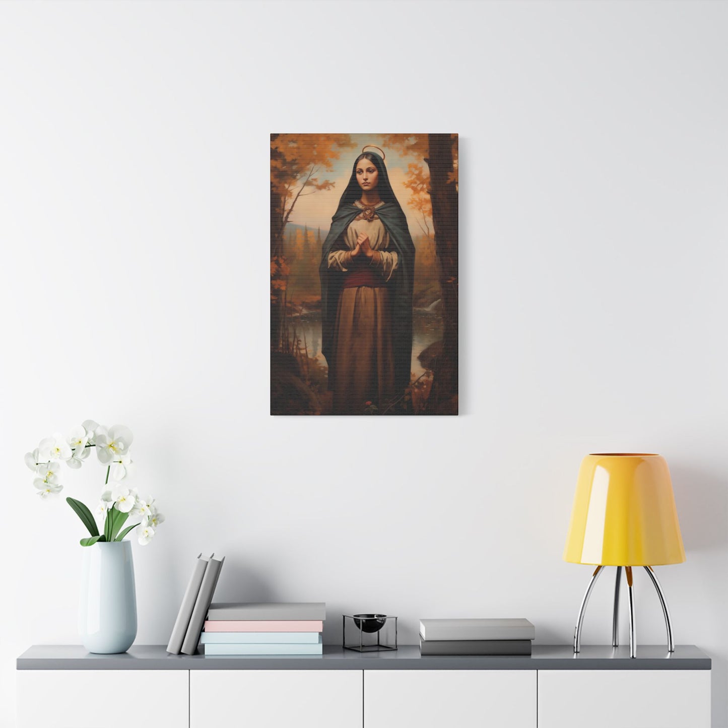 Saint Kateri Tekakwitha -  Museum Wrapped Canvas - Sanctified Souls Print - Religious Art for your Home