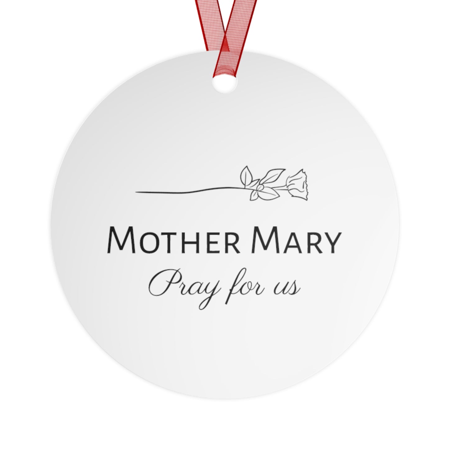 Mother's Blessing - Virgin Mary and the Christ Child - Metal Ornament - Religious Holiday Christmas Ornament - Prayer Keepsake - Catholic