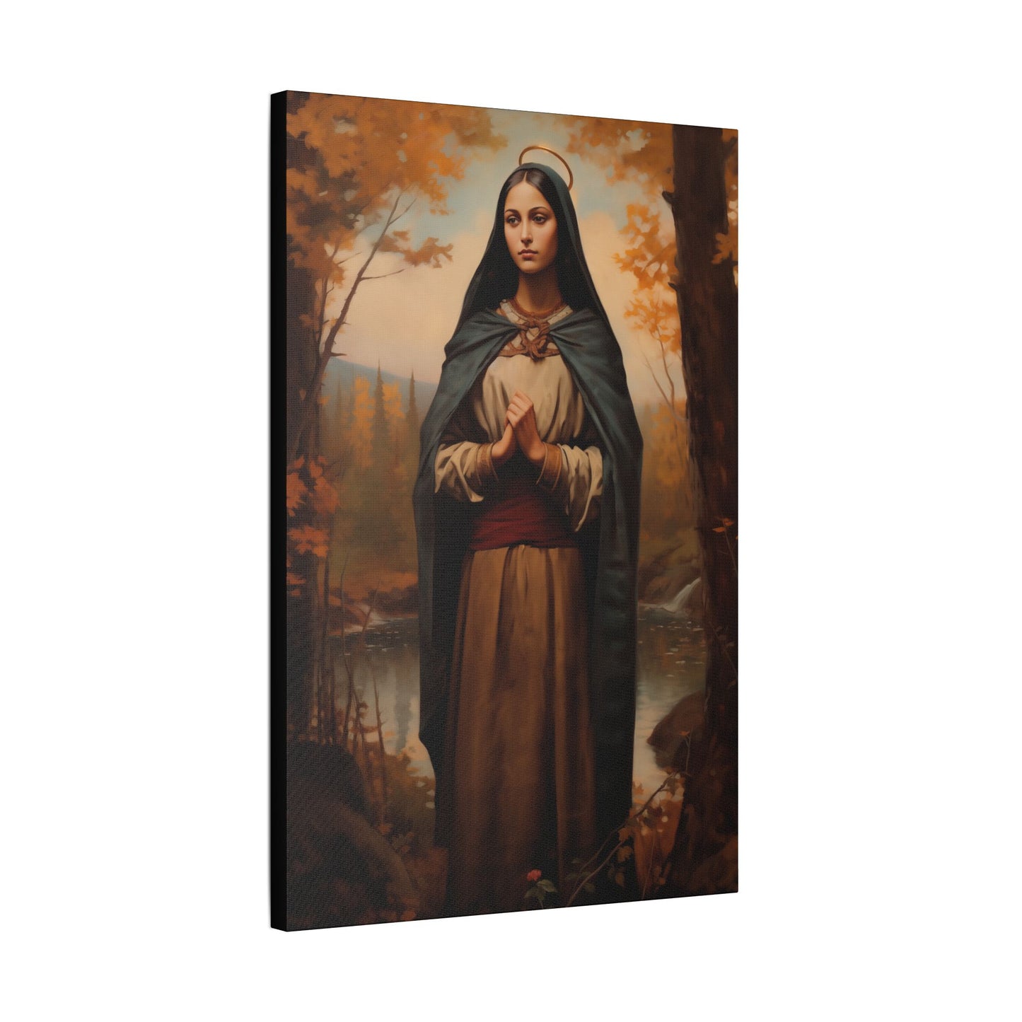 Saint Kateri Tekakwitha -  Museum Wrapped Canvas - Sanctified Souls Print - Religious Art for your Home