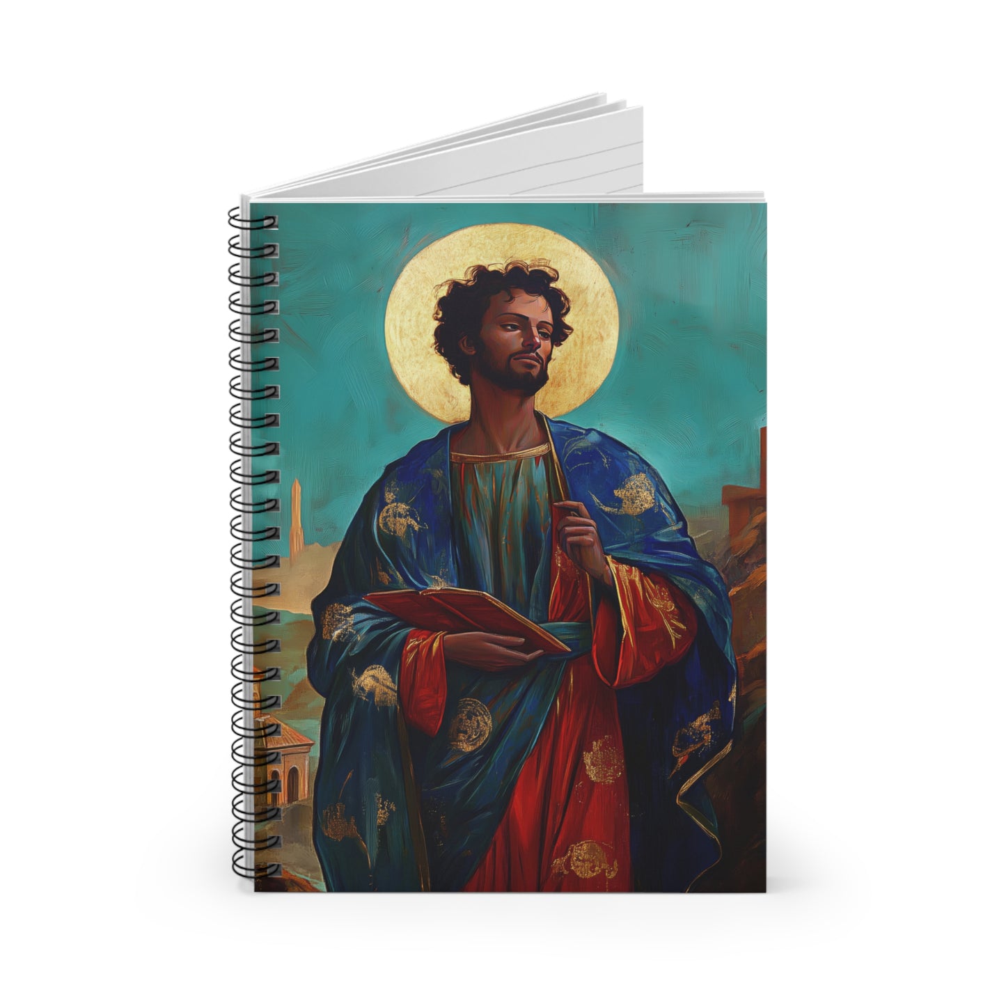 Saint Addal - Sanctified Souls Art - Religious - Spiral Notebook - Ruled - Catholic - Devotional Journal - Dream Journal Diary