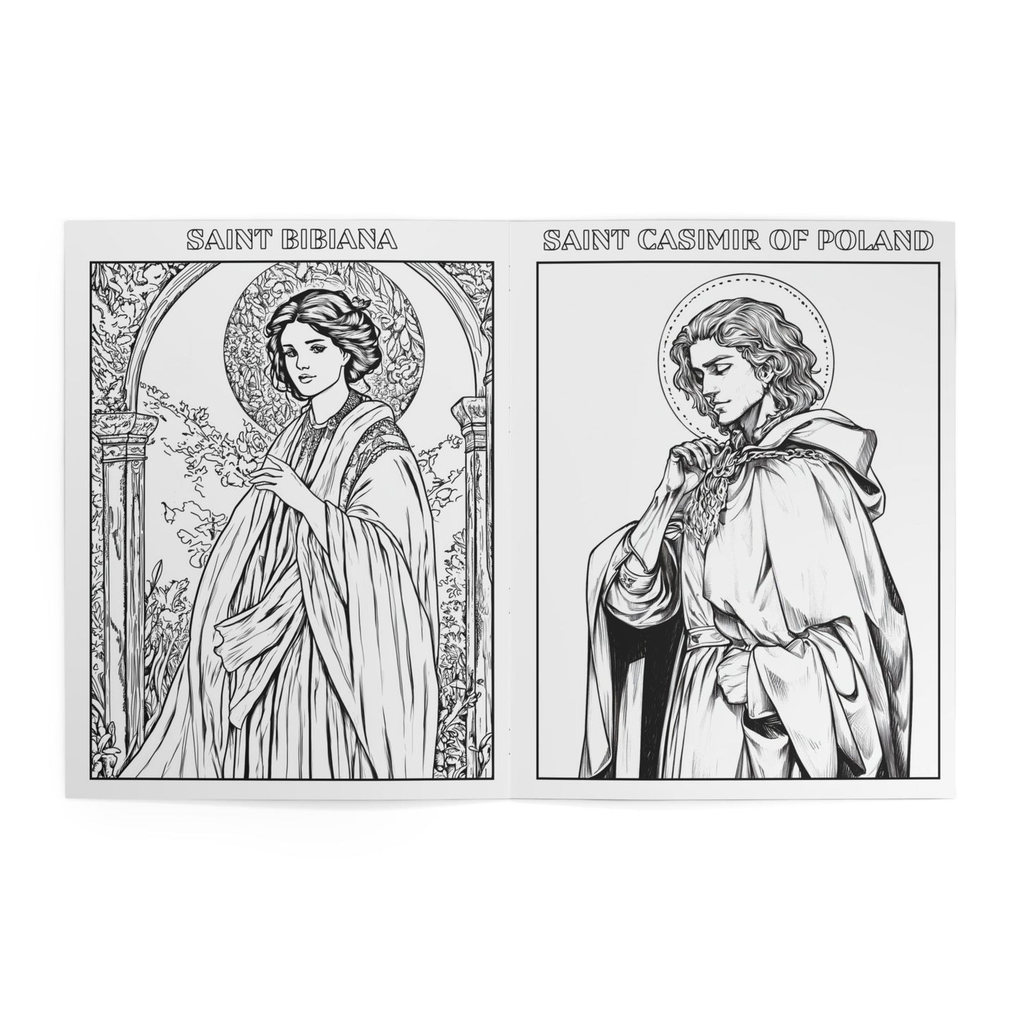 Catholic Saints Coloring Book for Kids | Christian Saint Coloring Pages | Homeschool Catholic Gift | Religious Coloring Book