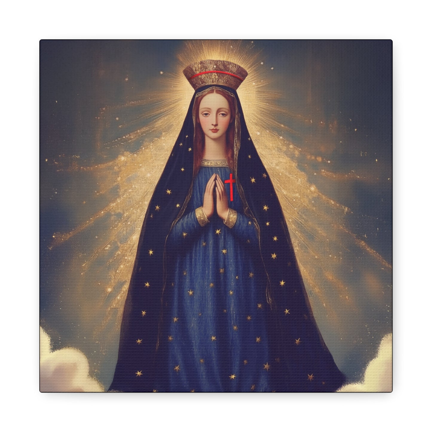 Our Lady of Pontmain - Multiple Sizes - Catholic Home art - Museum Wrapped Canvas - Sanctified Souls Print - Mother Mary Art