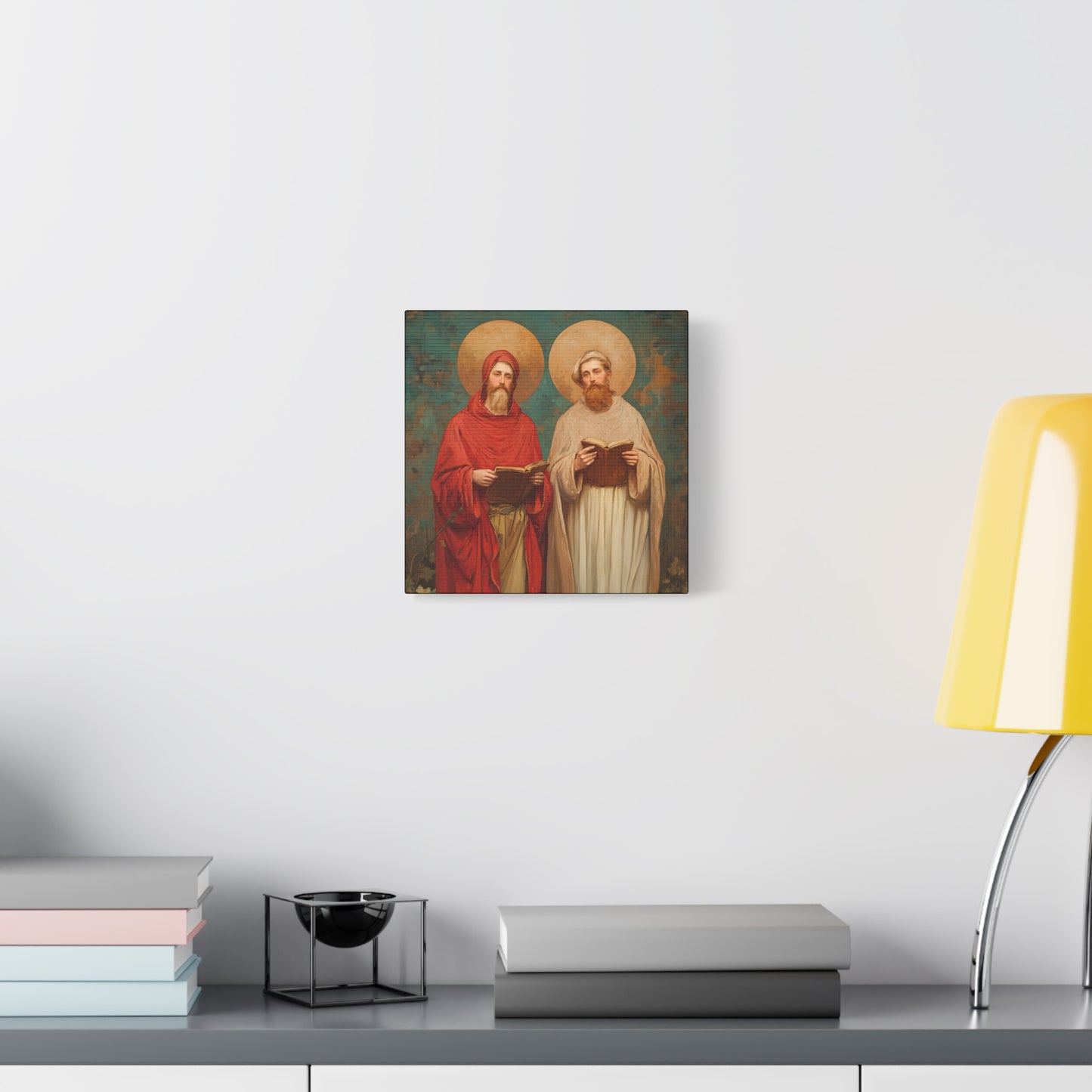 Saints Cosmas and Damian - Multiple Sizes - Catholic Home art - Museum Wrapped Canvas - Sanctified Souls Print - Catholic Martyr Art