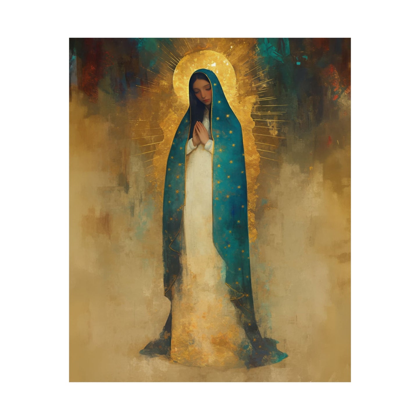 Flower of the new World - Our Lady of Guadalupe - Sanctified Souls Print - Multiple Sizes - Premium Matte Vertical Posters - Catholic