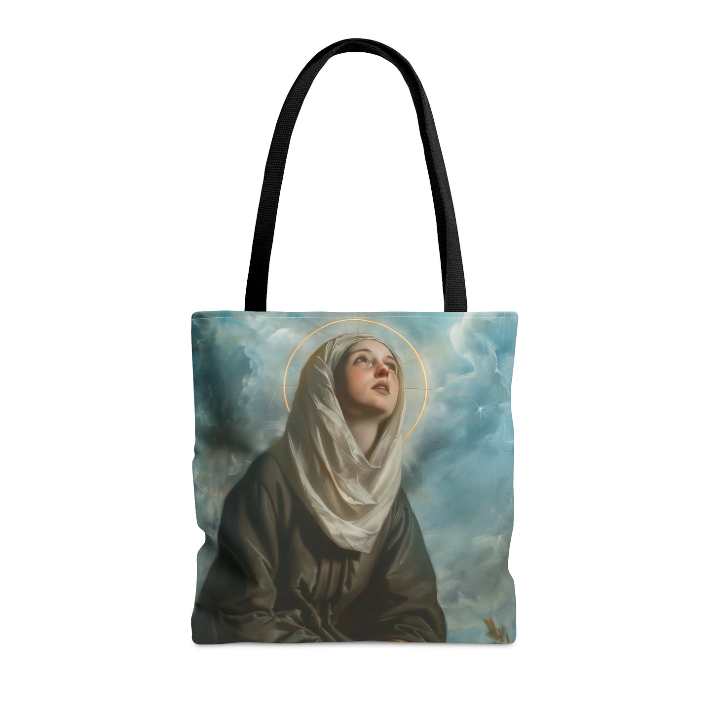 Saint Margaret of Cortona Tote Bag - Purse - Three sizes - Faith Art Bag - Catholic faith inspired carry-all purse - Double Sided
