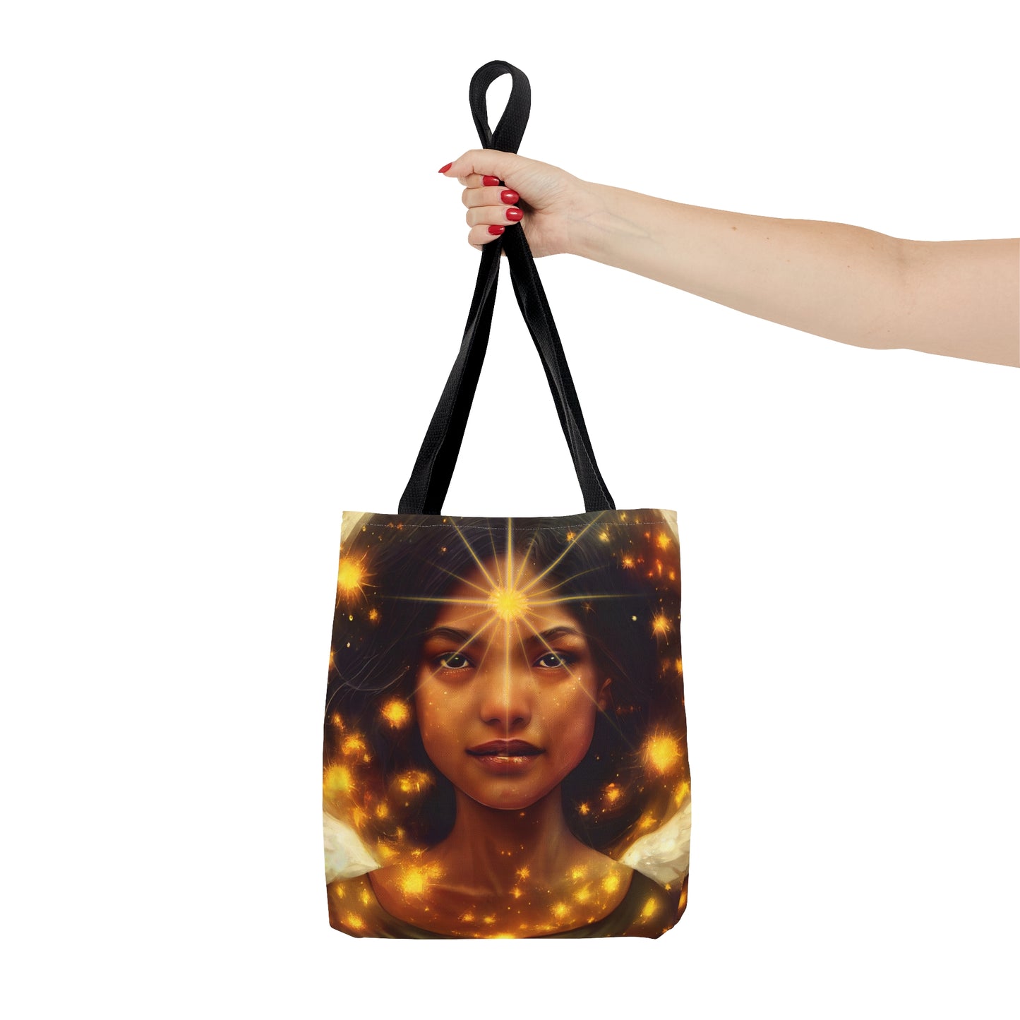 Uriel Tote Bag - Large Medium Small - Art Bag -  Guardian Angel Double Sided Purse - Carry All Bag - Spiritual Gift - Divine Oracle Art