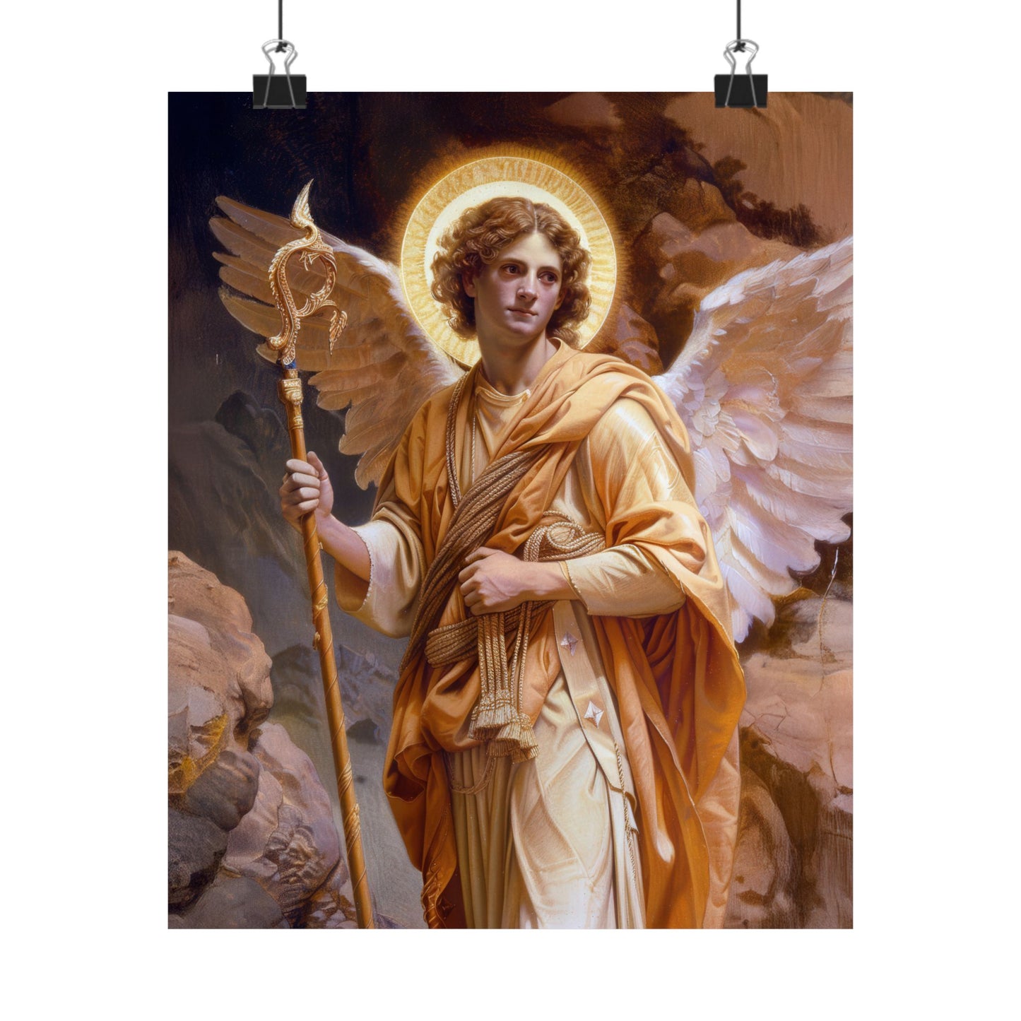Saint Raphael the Archangel - Sanctified Souls Print - Multiple Sizes - Premium Matte Vertical Posters