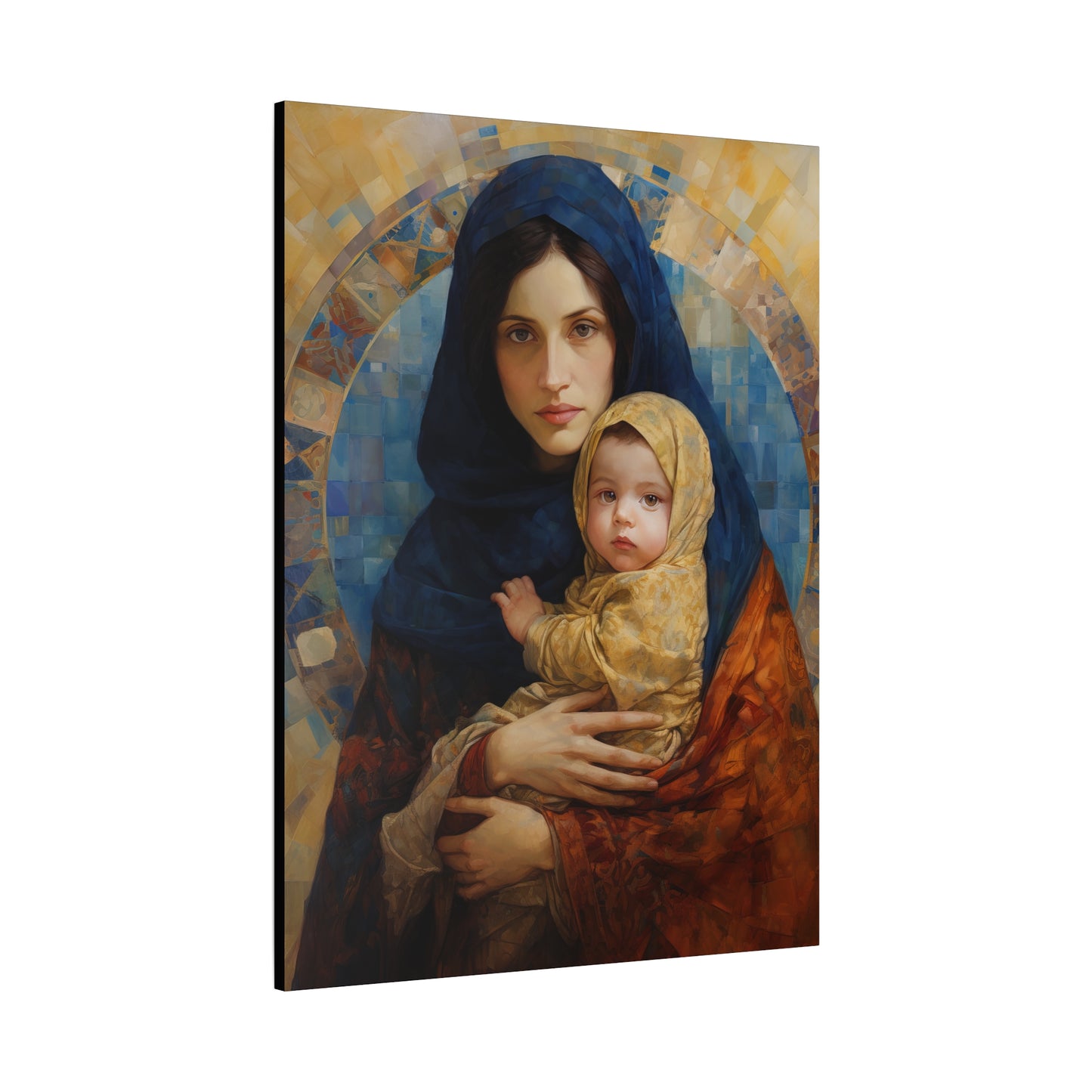 Maternal Seraph - Virgin Mary and Infant Jesus - Museum Wrapped Canvas - Religious Art for your Home - Catholic Art - Mary and Christ Child
