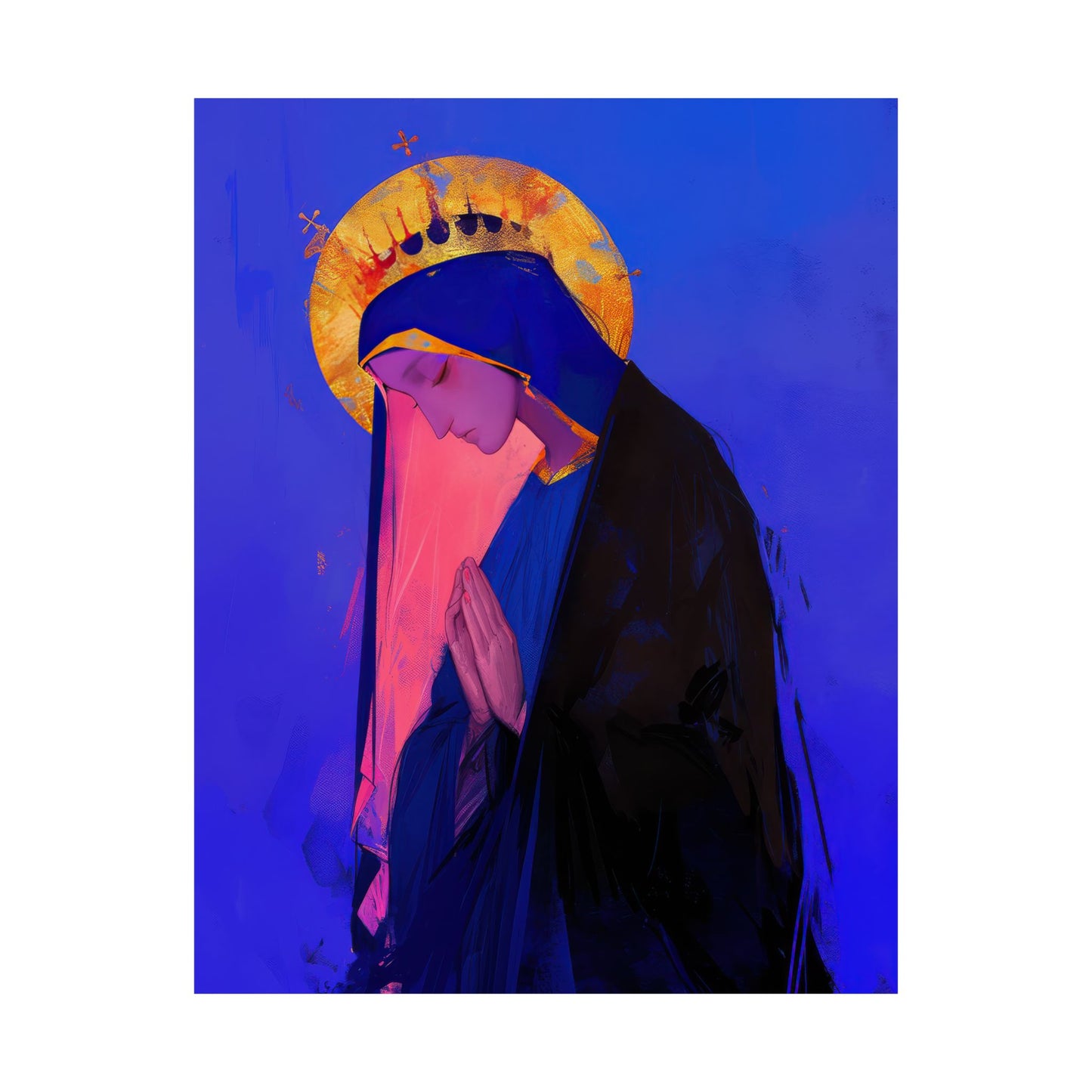 Mary, Mother of God - Blessed Among Women Poster Print - Sanctified Souls Print - Multiple Sizes - Premium Posters - Catholic Art