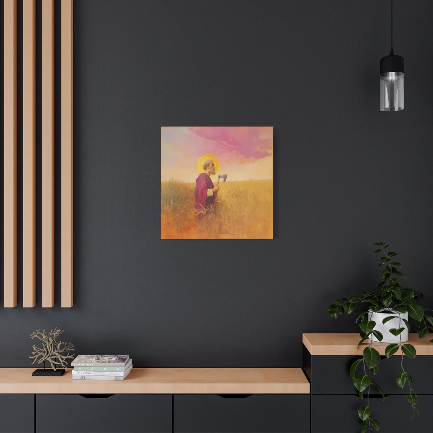 Saint Matthias -  Museum Wrapped Canvas - Sanctified Souls Print - Religious Art for your Home - Catholic Patron Saint Art