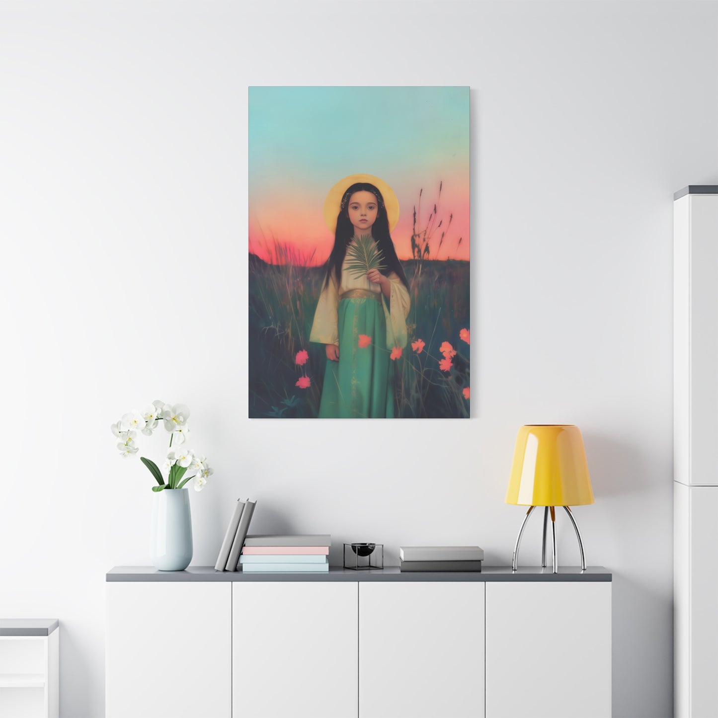 Saint Charity - Multiple Sizes - Catholic Home art - Museum Wrapped Canvas - Sanctified Souls Print - Martyr Saint