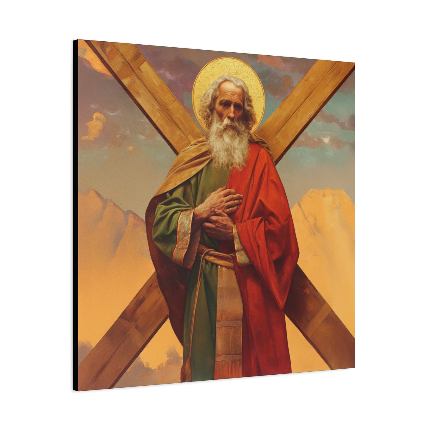 Saint Andrew the Apostle - Gallery Wrapped Canvas - Print - Religious Art for your Home - Catholic