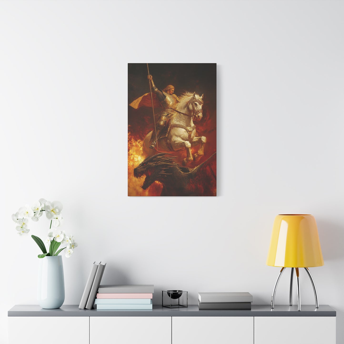 Saint George -  Museum Wrapped Canvas - Sanctified Souls Print - Religious Art for your Home - Catholic Patron Saint Art