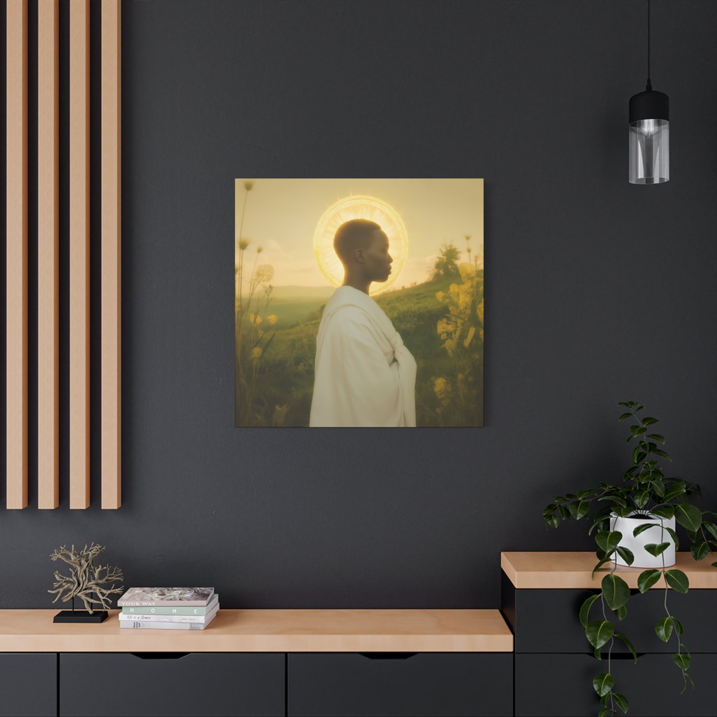 Saint Charles Lwanga -  Museum Wrapped Canvas - Sanctified Souls Print - Religious Art for your Home - Catholic Patron Saint Art