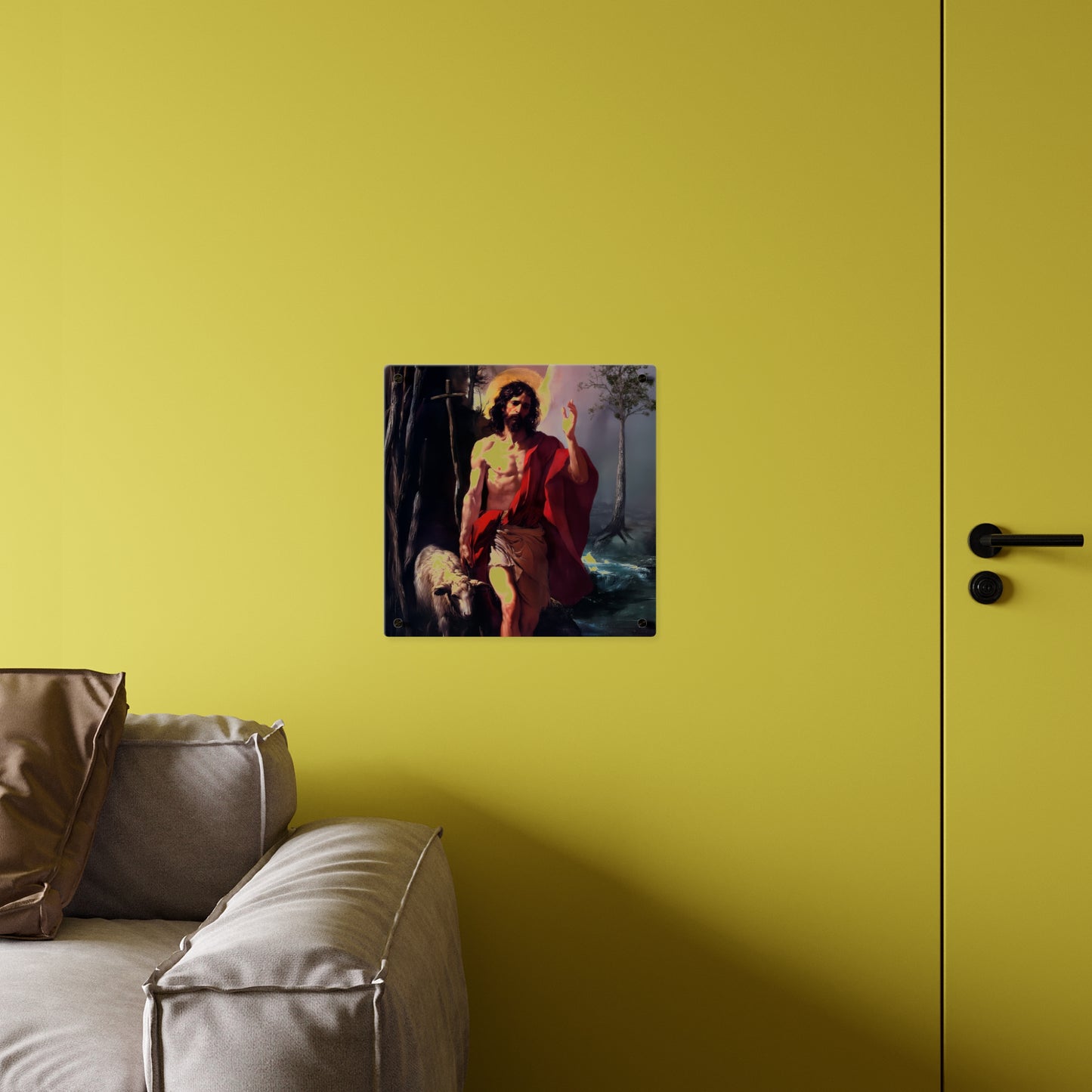 Saint John the Baptist  Wall Art Panel - Ready to Hang Acrylic Print - Catholic Saint Art - Patron Saint Print - No Frame needed