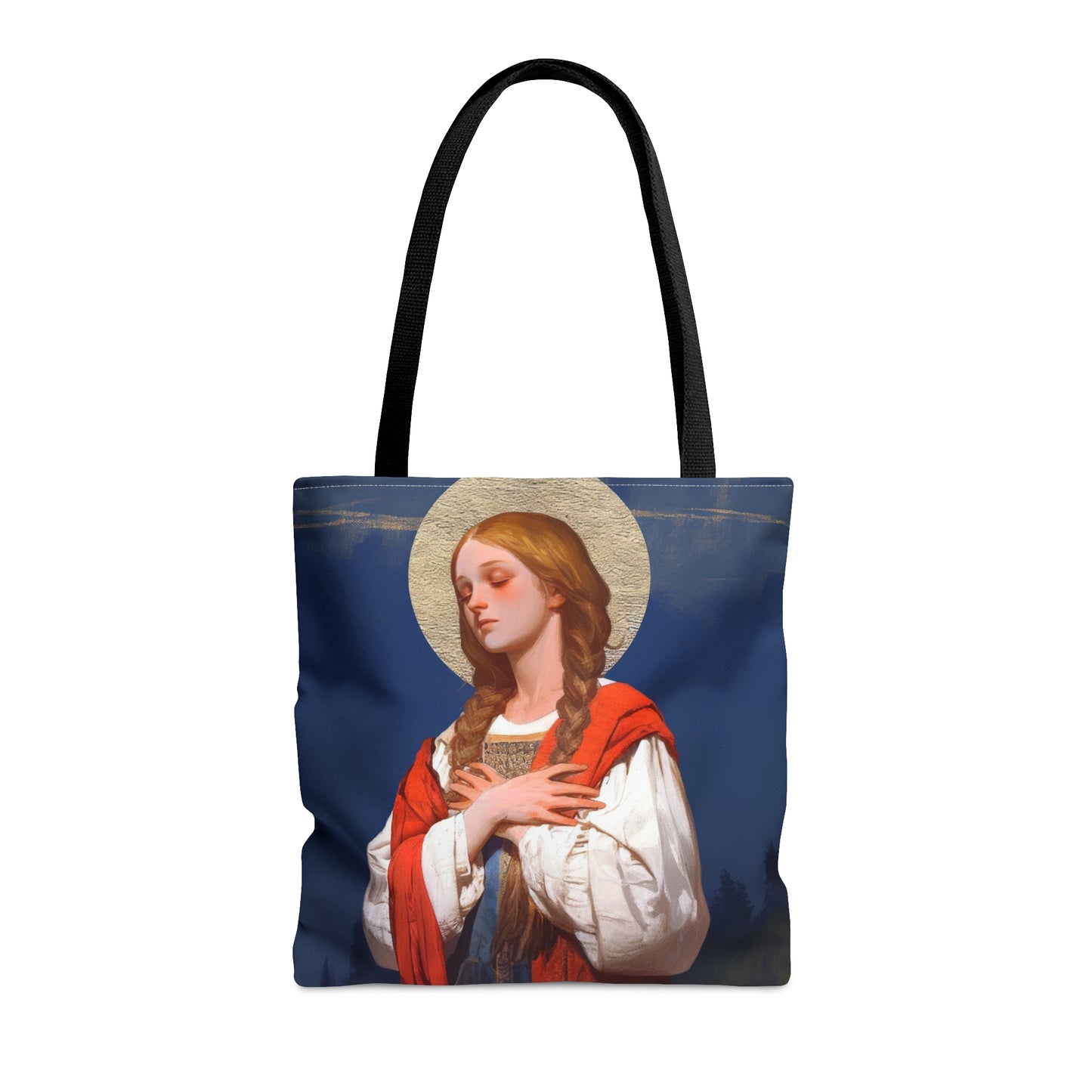 Saint Genevieve - Tote Bag - Large Medium Small Faith Art Bag - Catholic Faith Purse