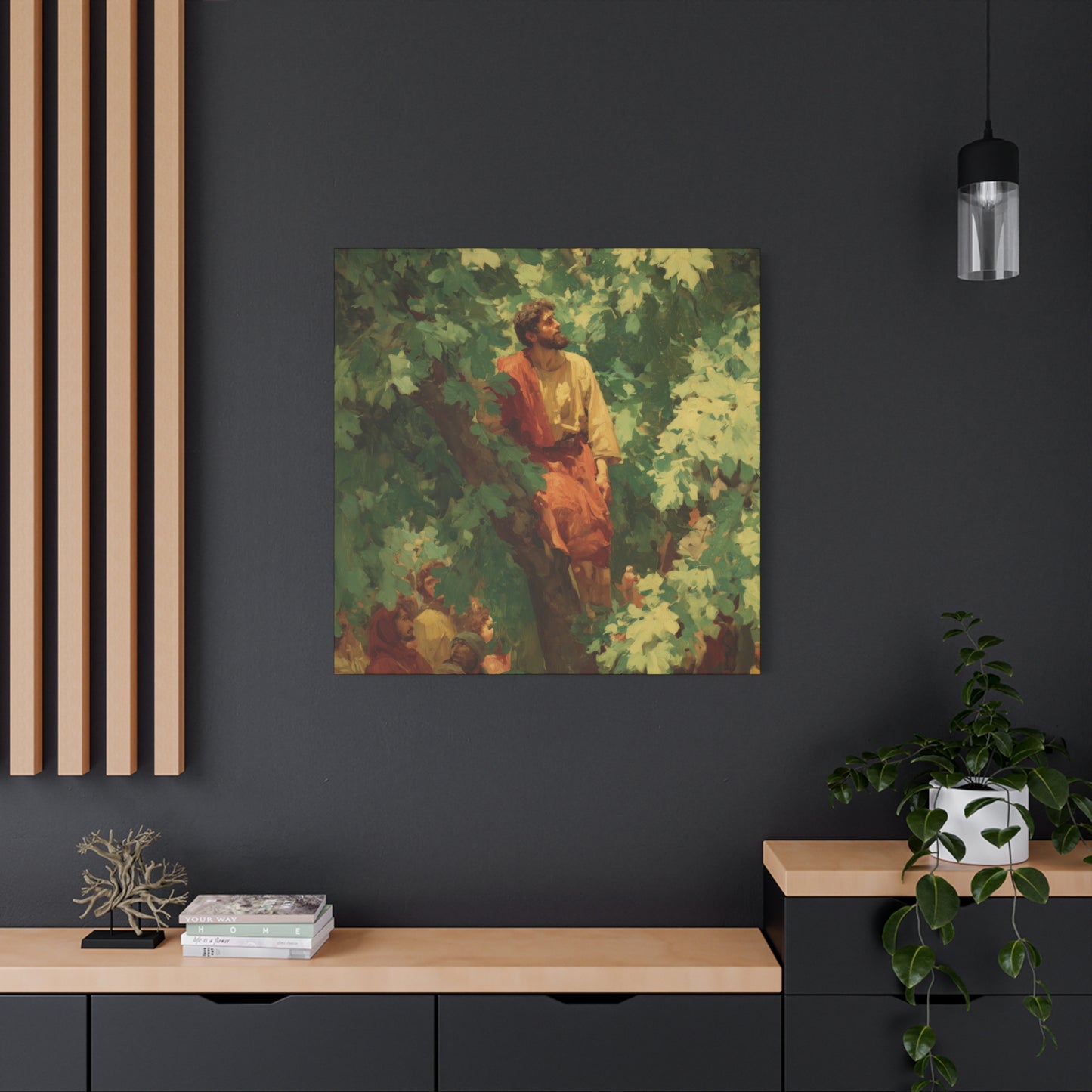 Zacchaeus - Gallery Wrapped Canvas - Print - Religious Art for your Home - Catholic Art Print