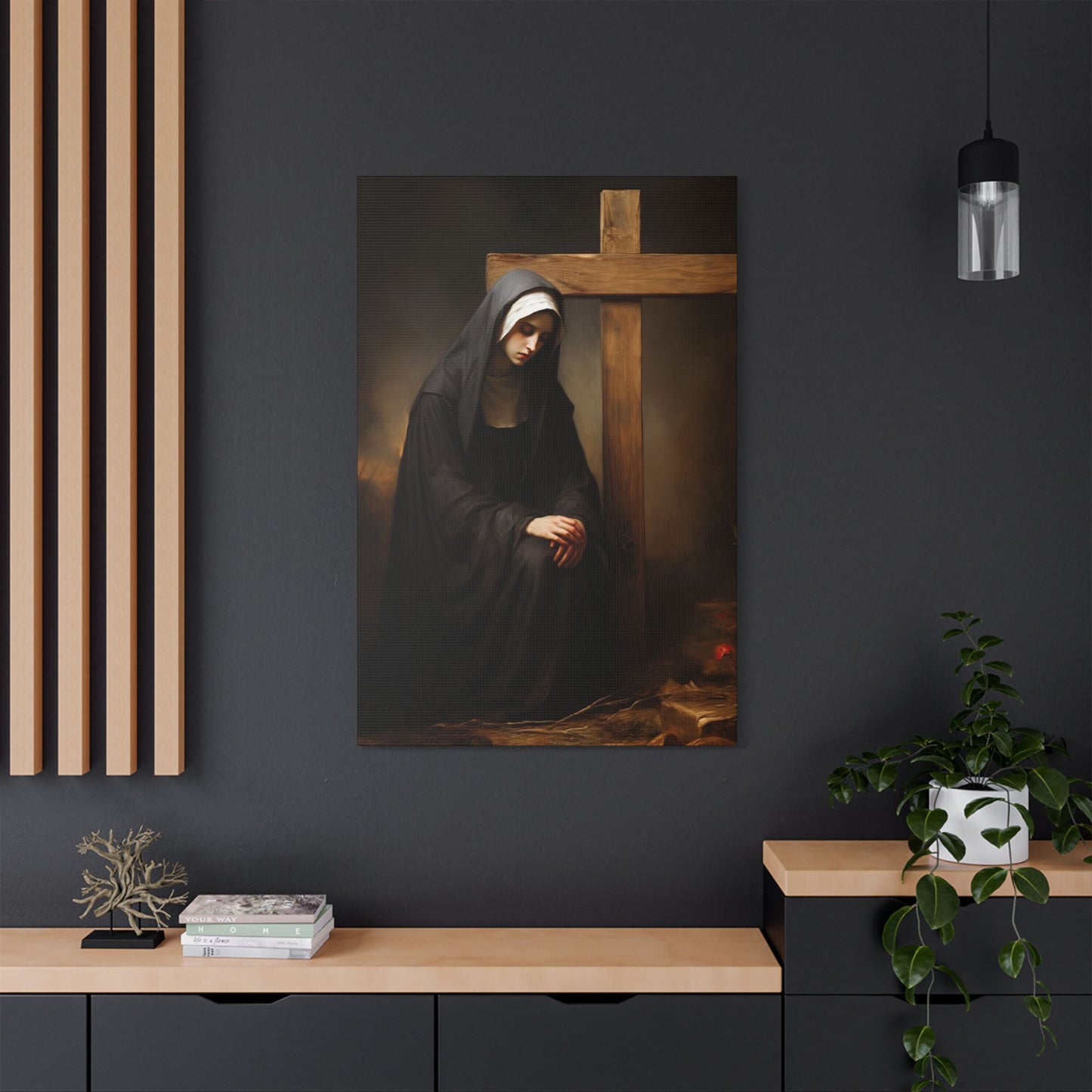 Saint Clare of Montefalco Canvas Print - Multiple Sizes - Catholic Home art - Gallery Wrapped Canvas - Sanctified Souls Print