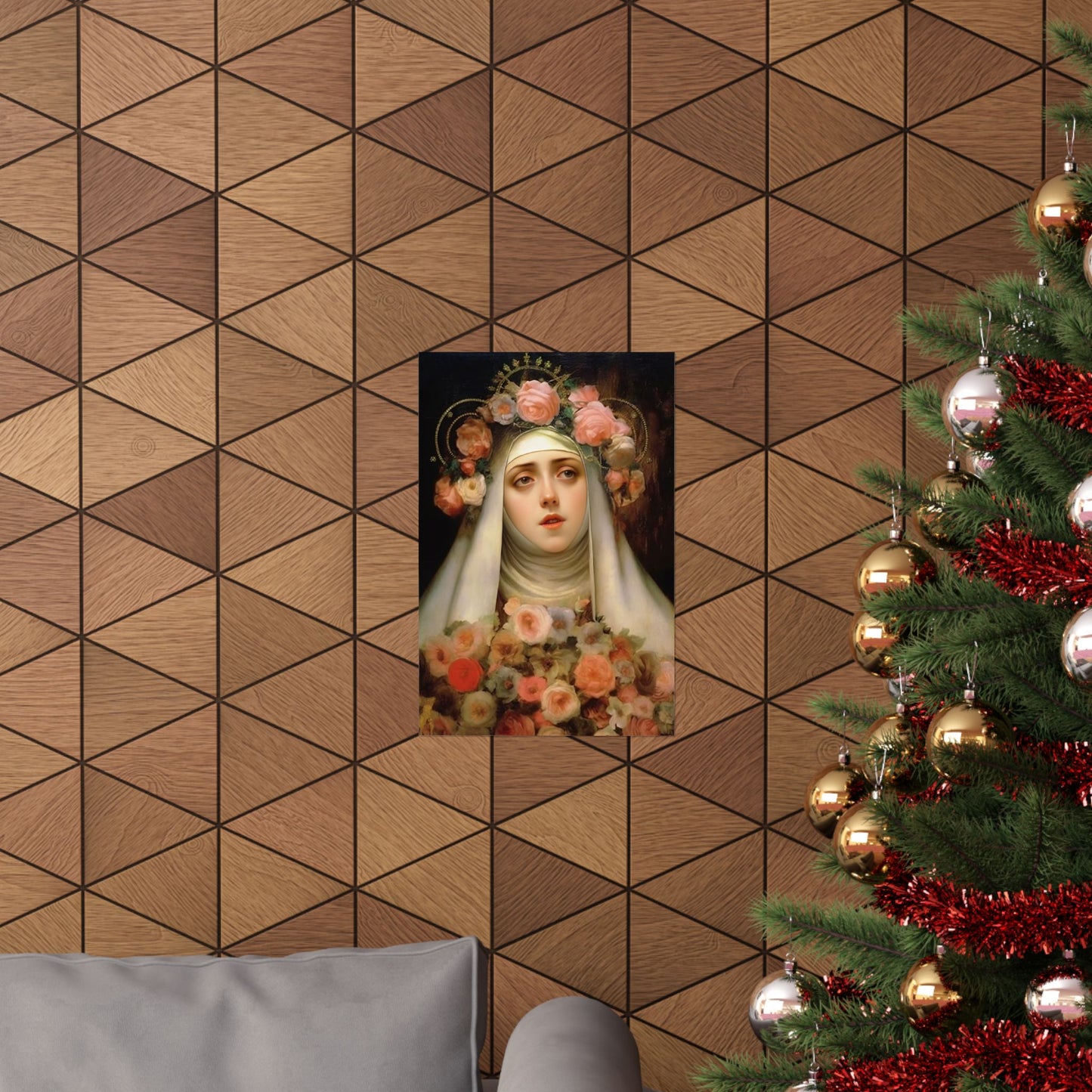 Saint Rose of Lima - Sanctified Souls Print - Multiple Sizes - Premium Matte Vertical Posters - Patron Saint of Florists