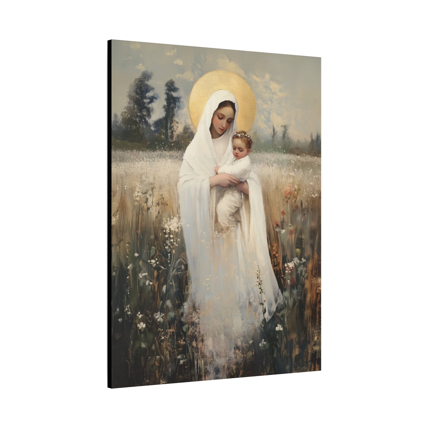 Our Lady of the Prairie - Multiple Sizes - Catholic Home art - Museum Wrapped Canvas - Sanctified Souls Print
