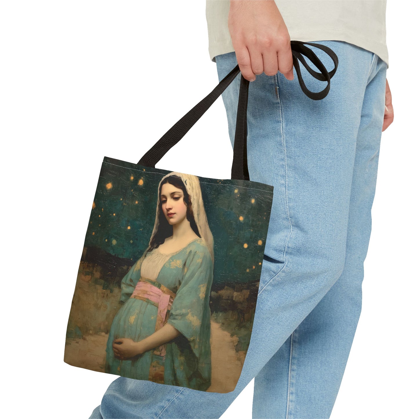 Our Lady of 'O' - Our Lady of Expectation - Mother Mary - Marian Art - Tote Bag - Large Medium Small Faith Art Bag - Tote Purse