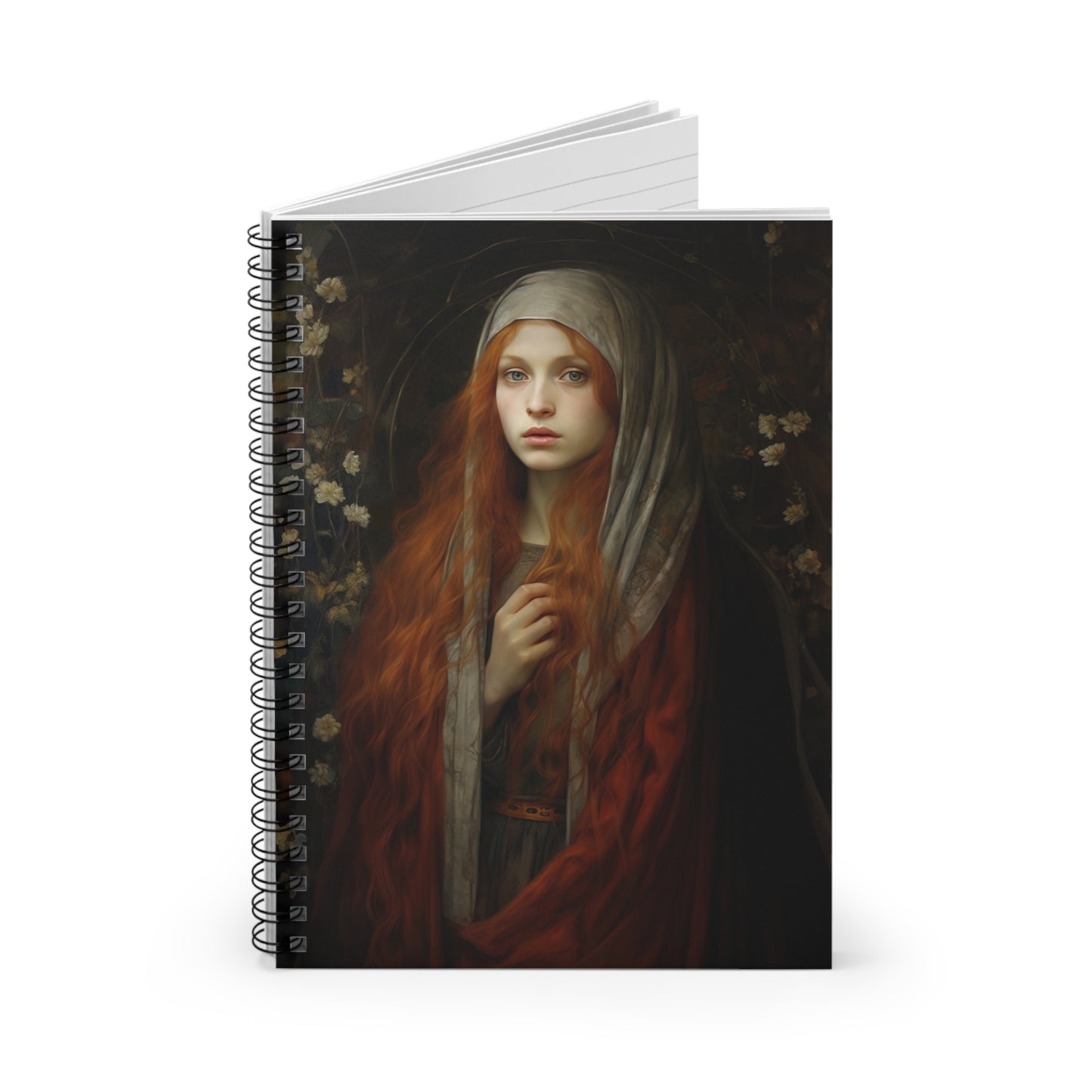 Path to Enlightenment- Mary Magdalene's Awakening - Sanctified Souls Art - Religious Based Notebook - Spiral Notebook - Ruled Line
