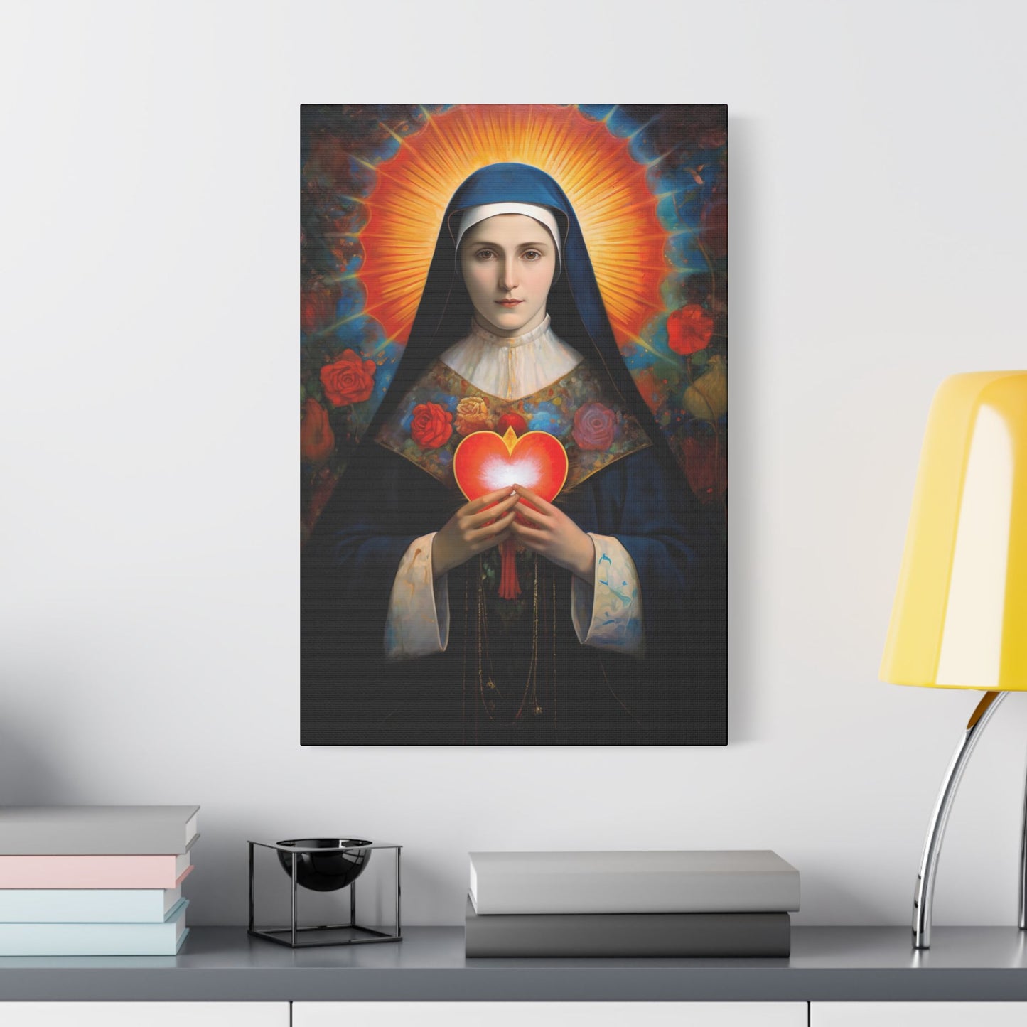Saint Jane Frances de Chantal Canvas Print - Multiple Sizes - Catholic Home art - Museum Wrapped Canvas - Sanctified Souls Print