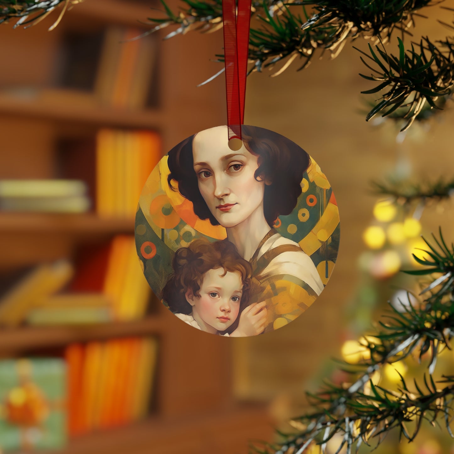 Saint Gianna Beretta Molla Metal Ornament - Religious Holiday Christmas Ornament and Keepsake - Double sided Keepsake Religious Ornament
