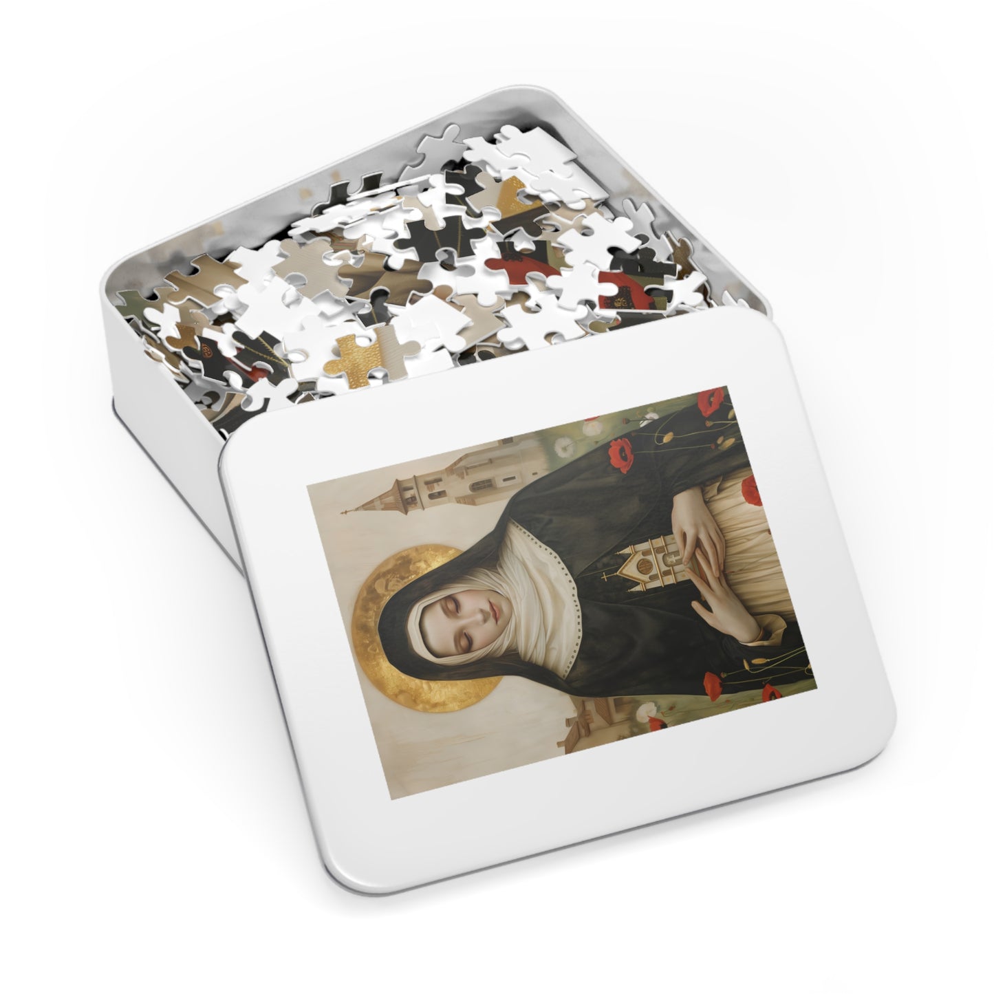 Saint Erentrude - Puzzle and Keepsake Tin - Religious (30, 110, 252, 500,1000) - Religious Catholic Puzzle Art