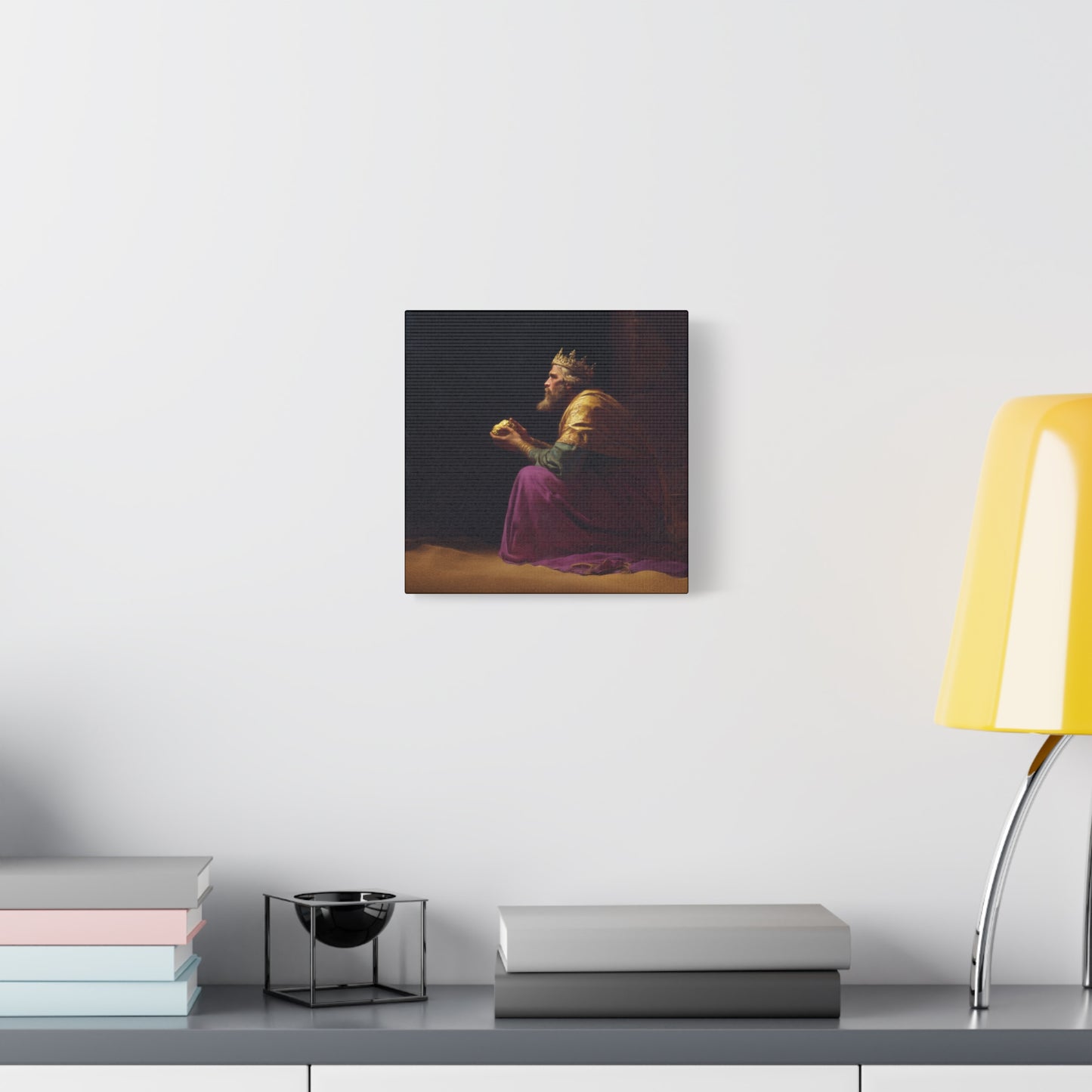 Melchior and the Gift Fit for a King - 3 Wise Men - Gallery Wrapped Canvas - Print - Religious Art for your Home - Catholic